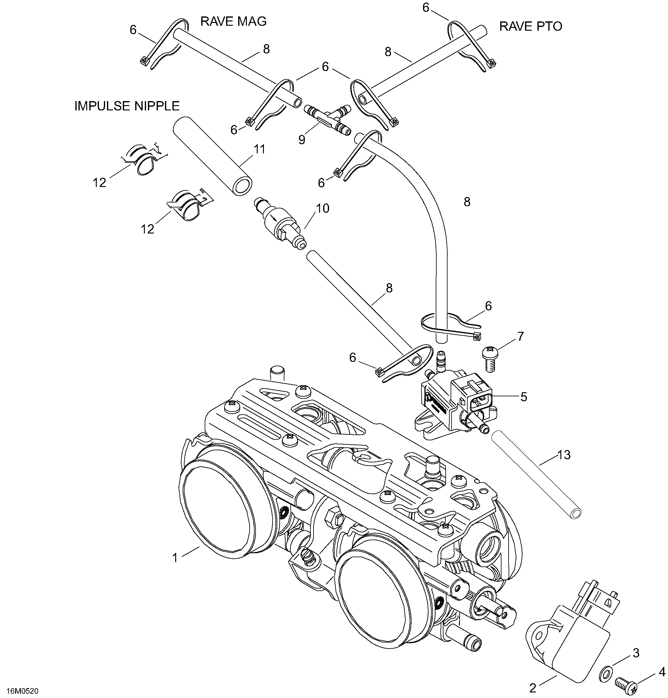 Схема узла: Throttle Body