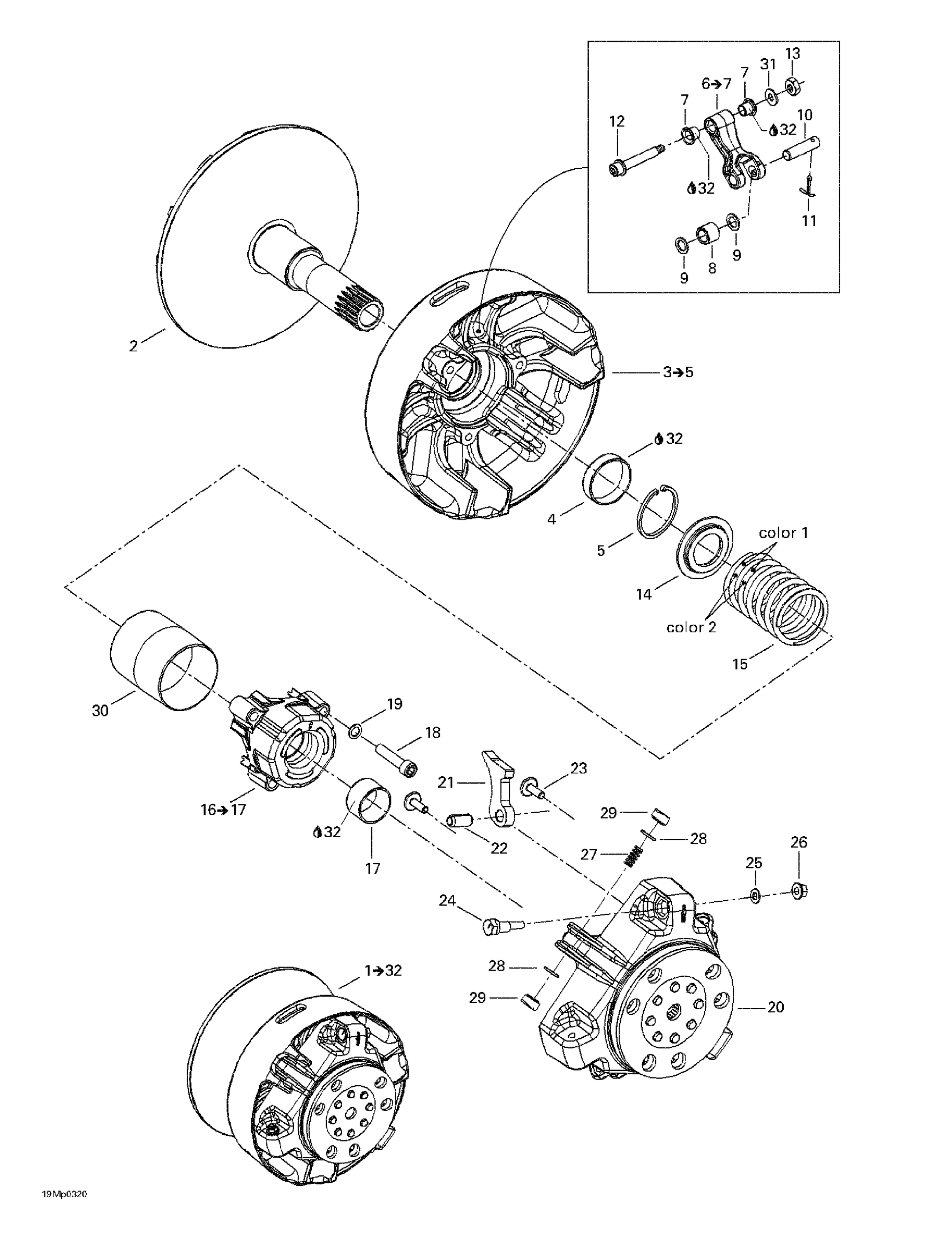 Схема узла: Drive Pulley