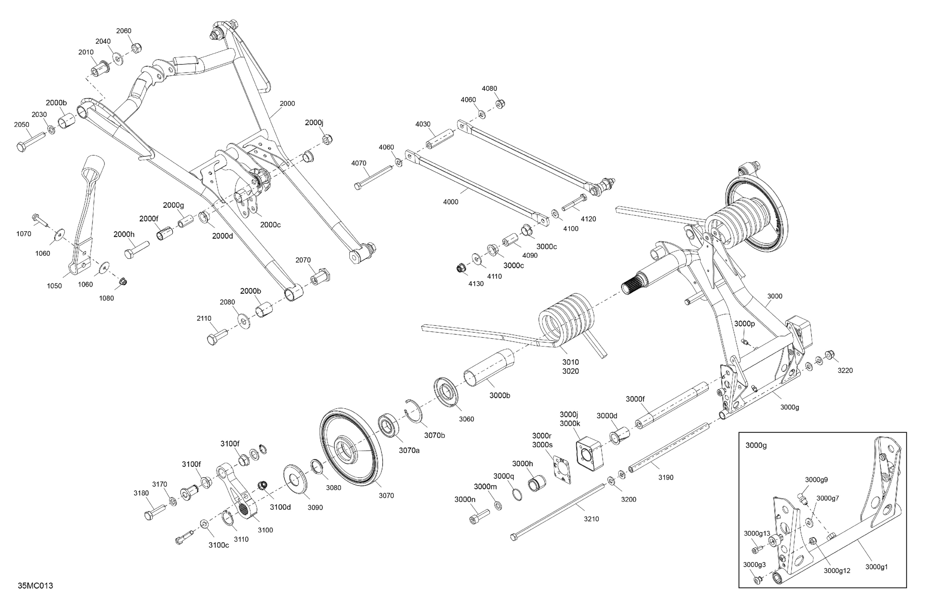 Схема узла: Suspension - Rear - Upper Section