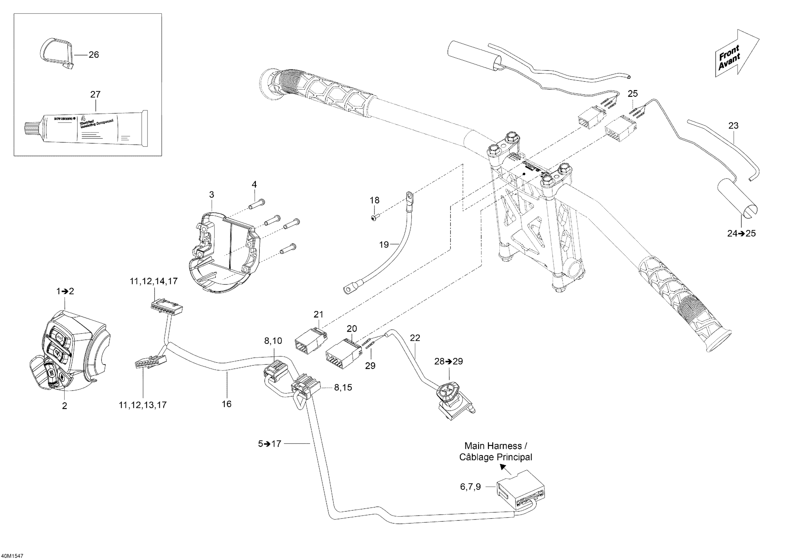 Steering Wiring Harness _40M1547