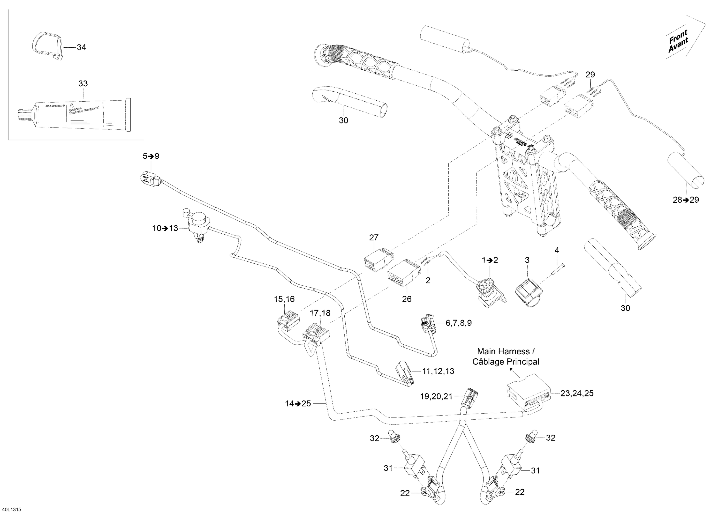 Схема узла: Steering Wiring Harness