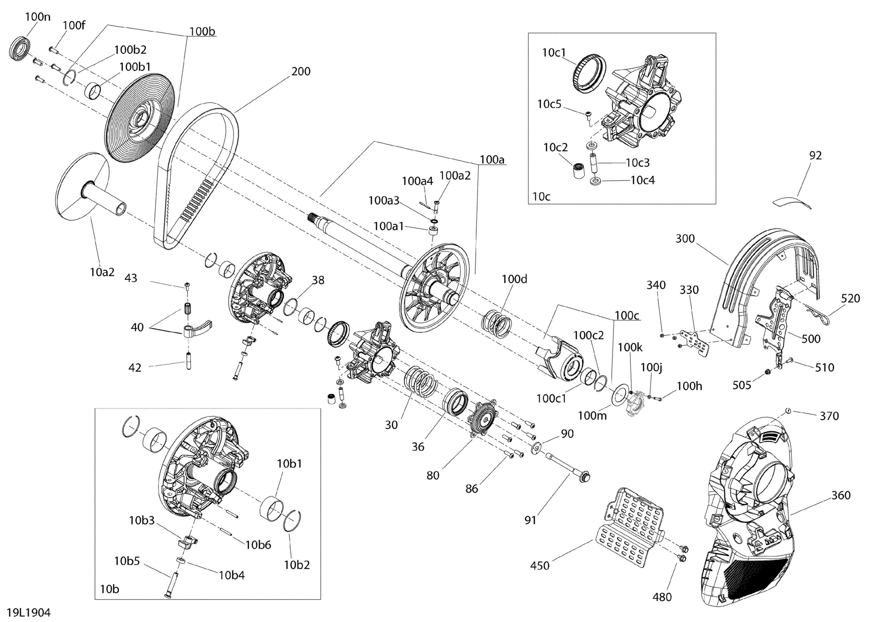Схема узла: Pulley - 900 ACE Turbo