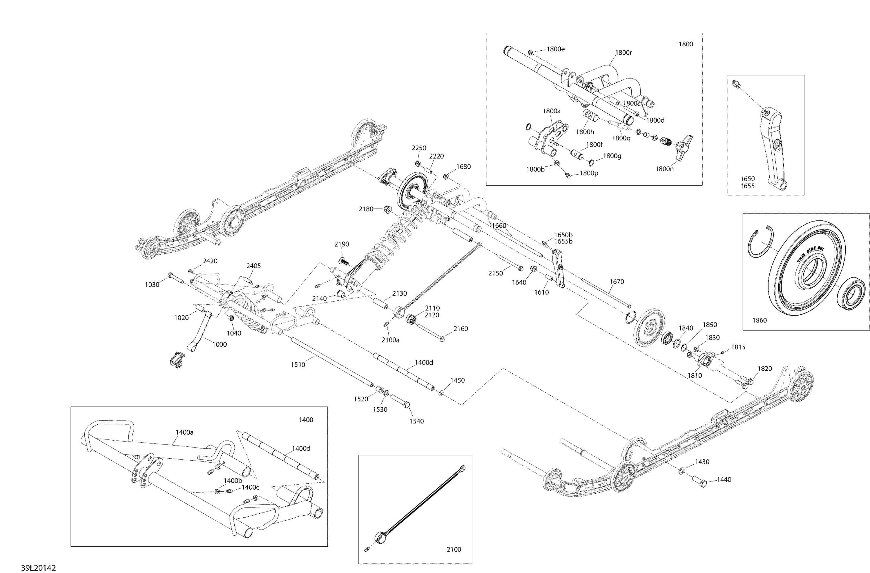 Схема узла: Suspension, Rear - Upper Section