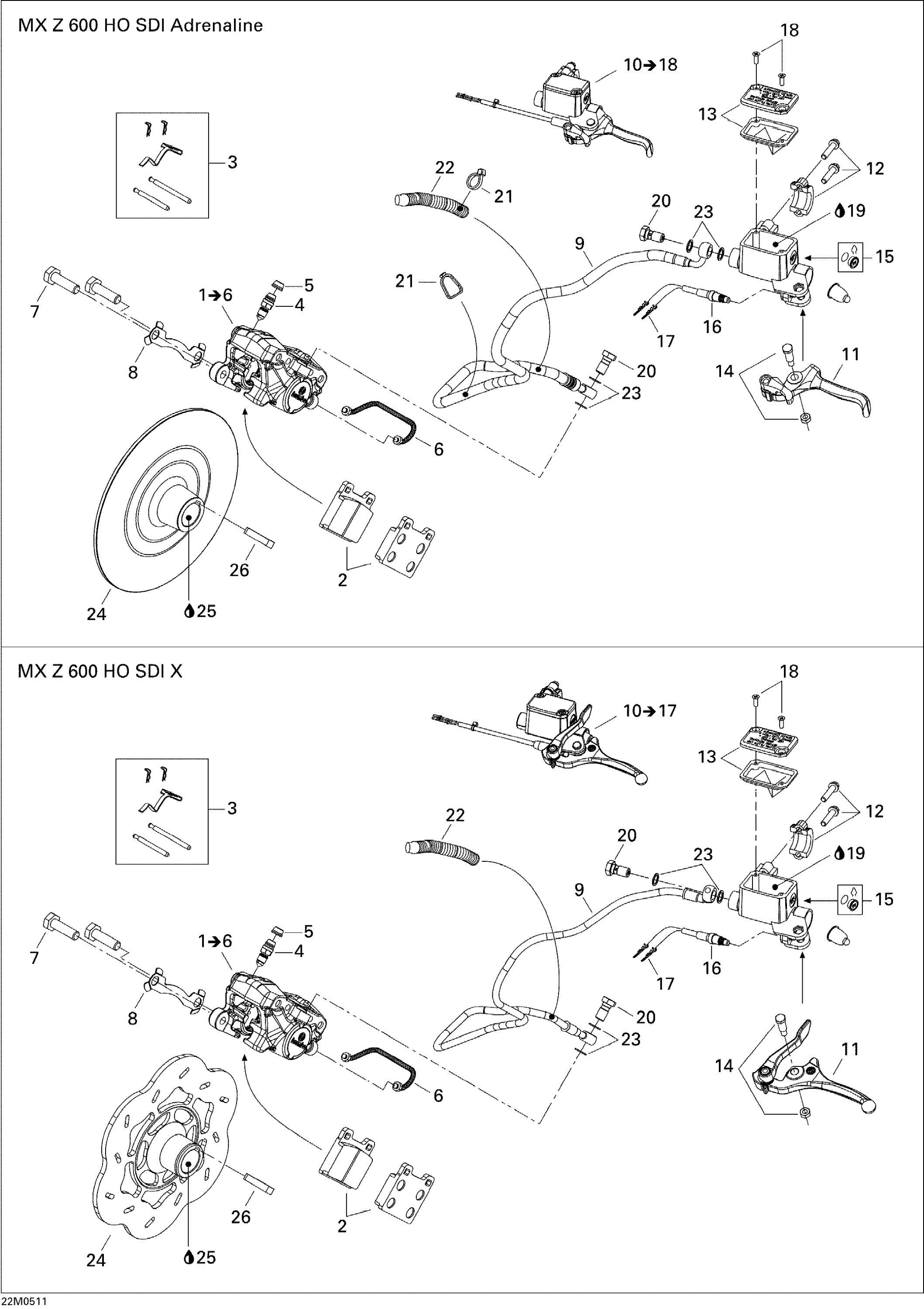 Схема узла: Hydraulic Brake