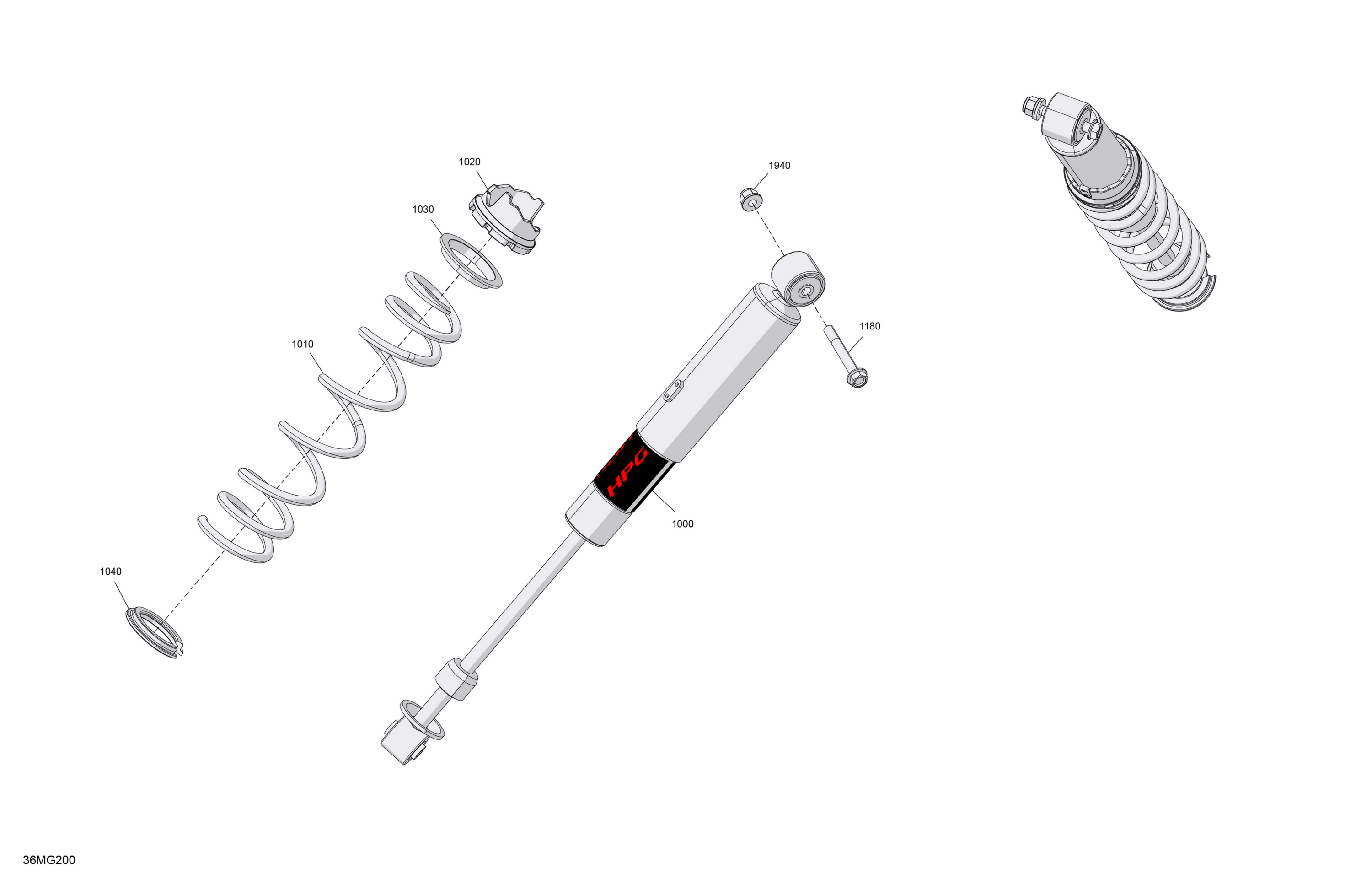 Схема узла: Suspension - Front Shock