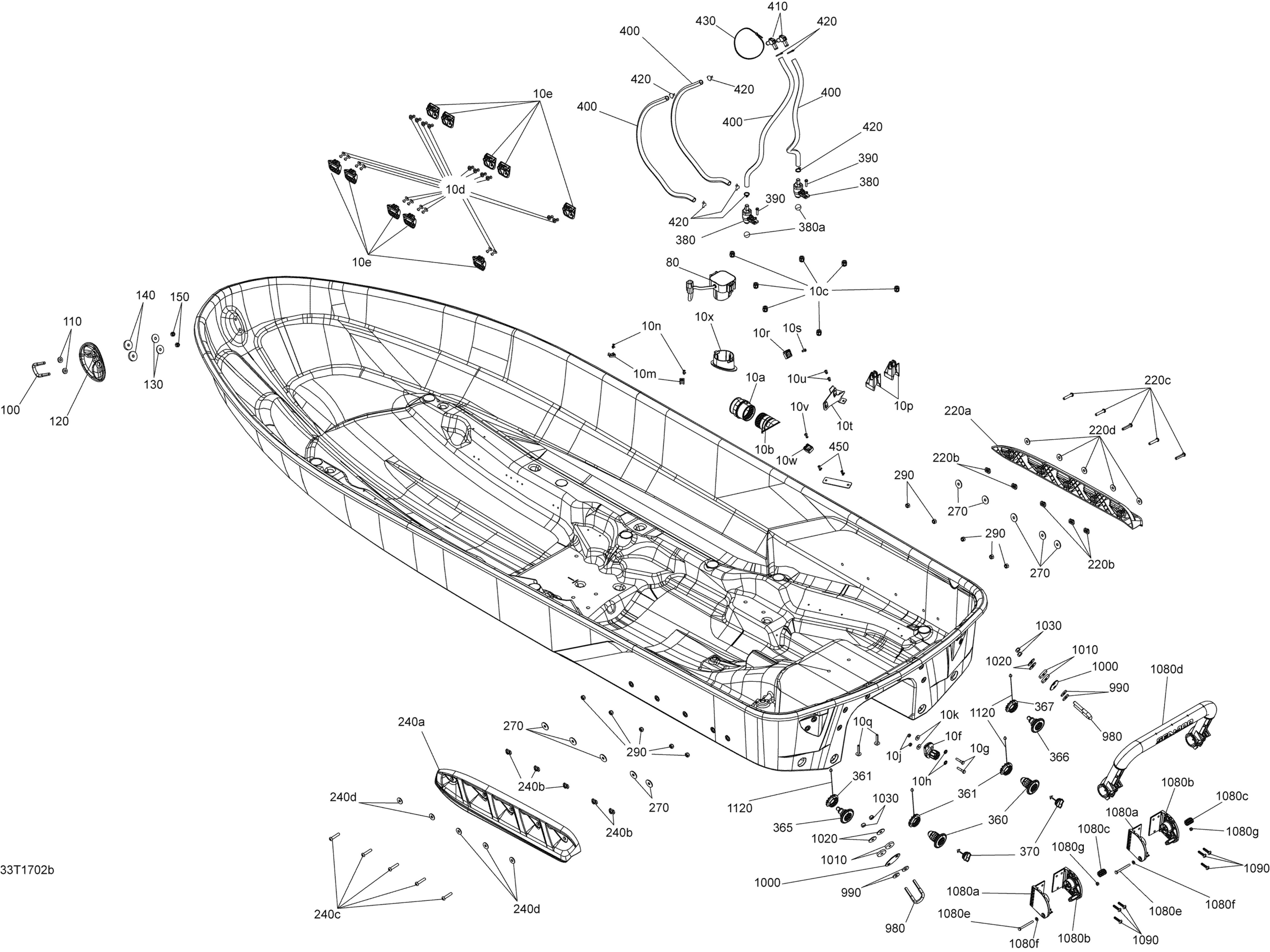 Схема узла: Hull - Model without Suspension