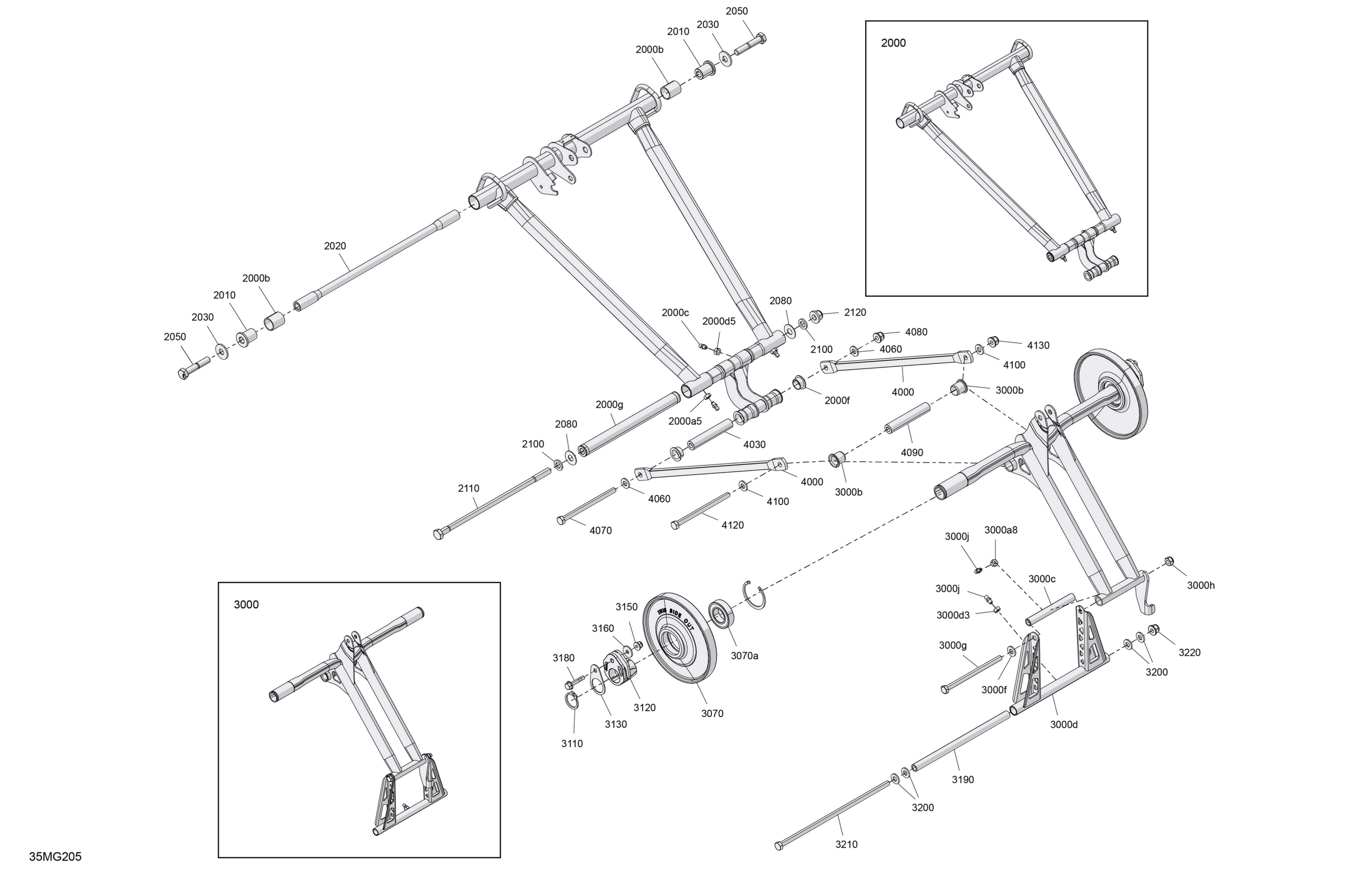 Схема узла: Suspension - Rear - Upper Section