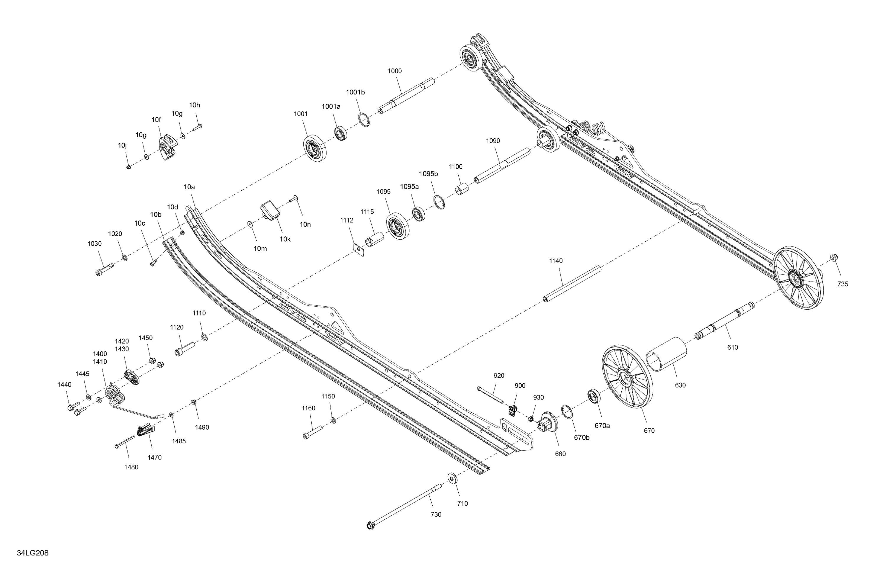 Схема узла: Suspension - Rear - Lower Section