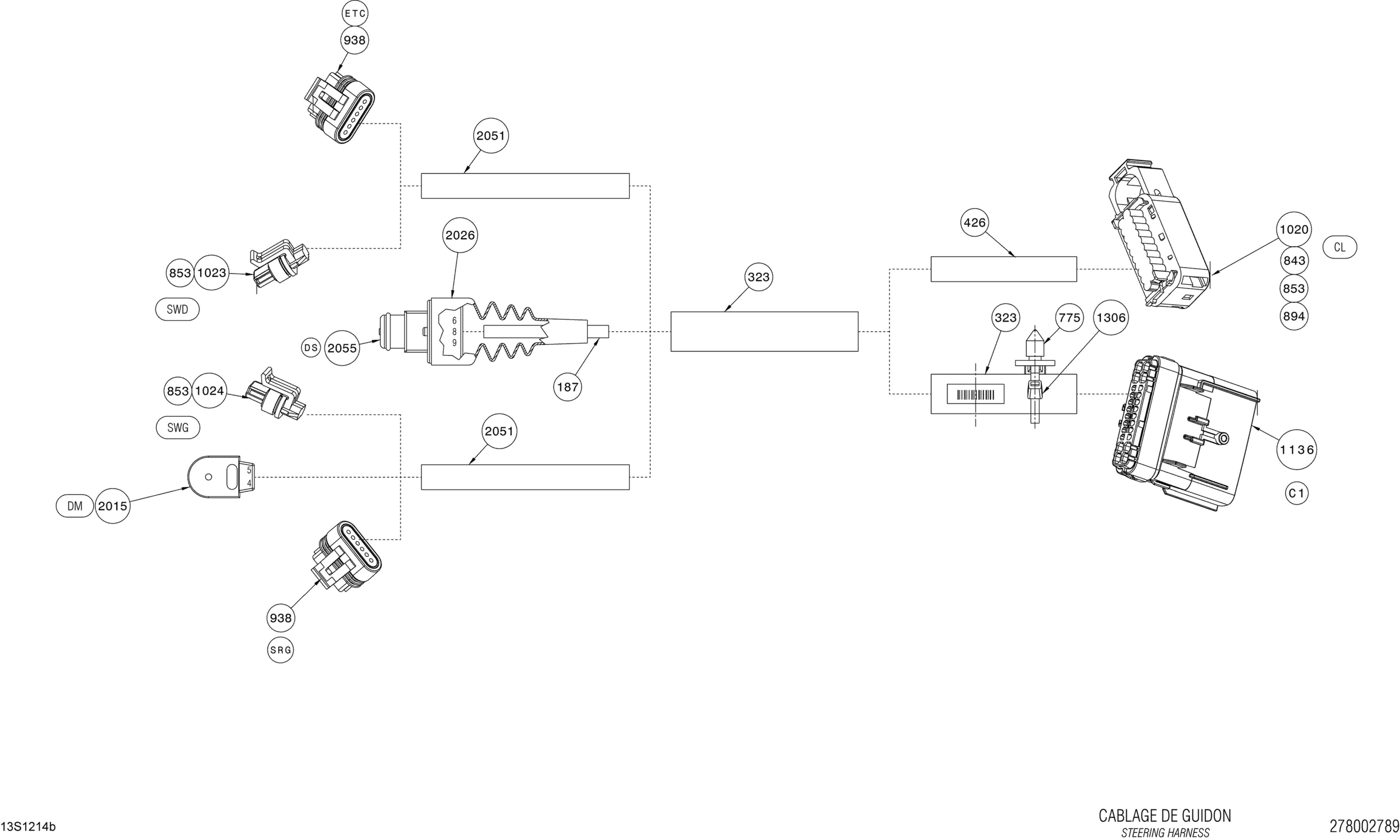 Схема узла: Electrical Harness Steering