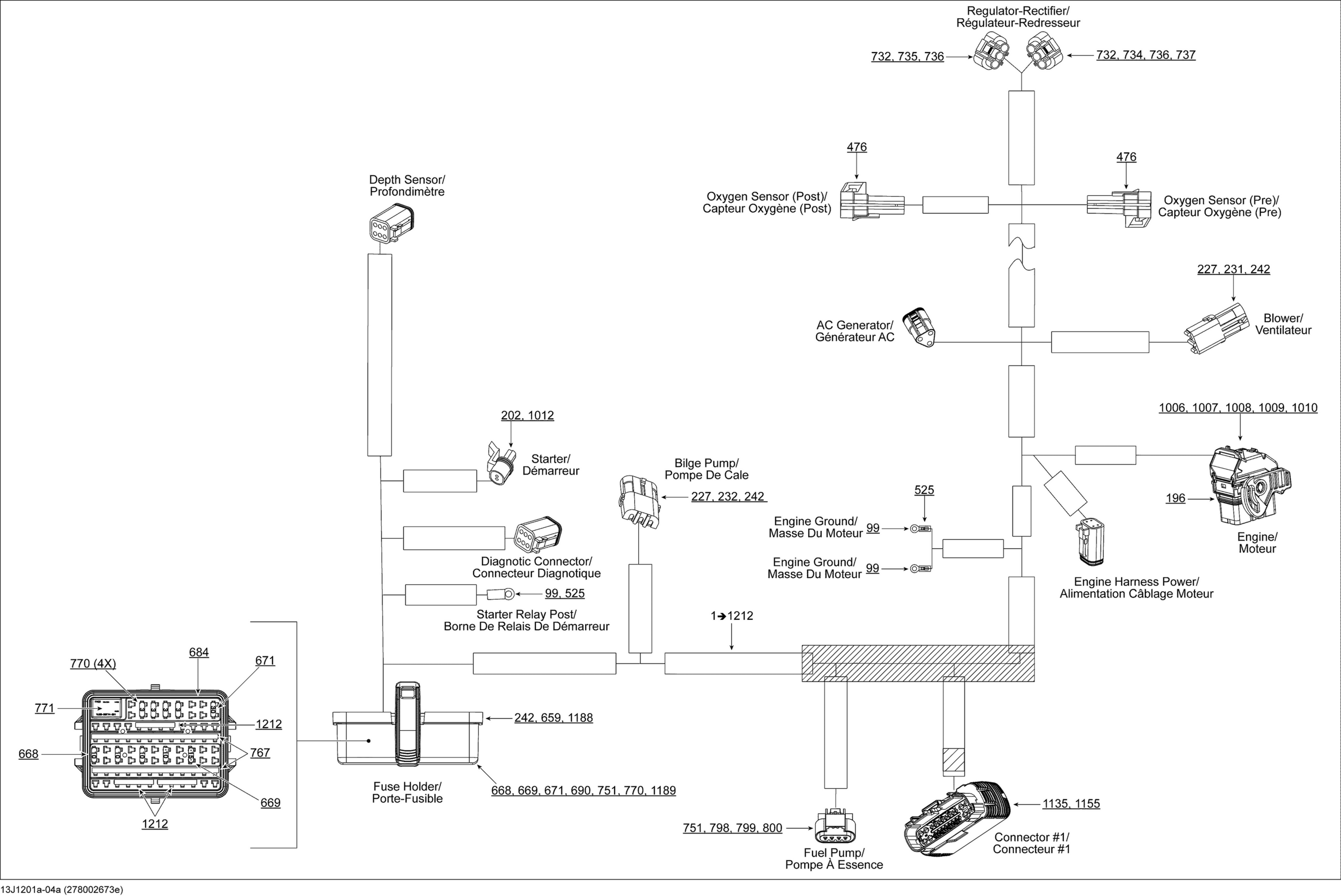 Engine Harness With Catalyst