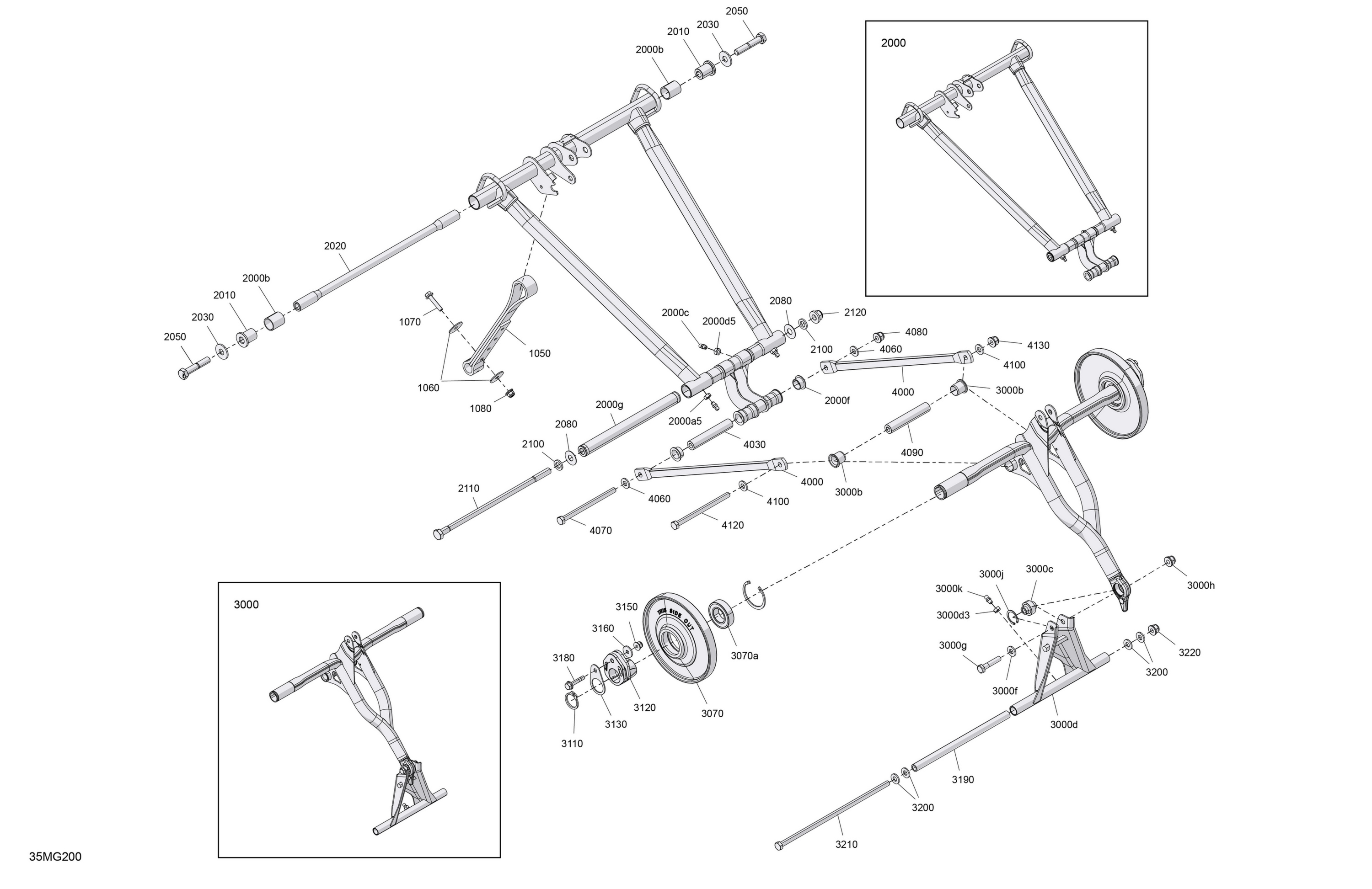 Схема узла: Suspension - Rear - Upper Section