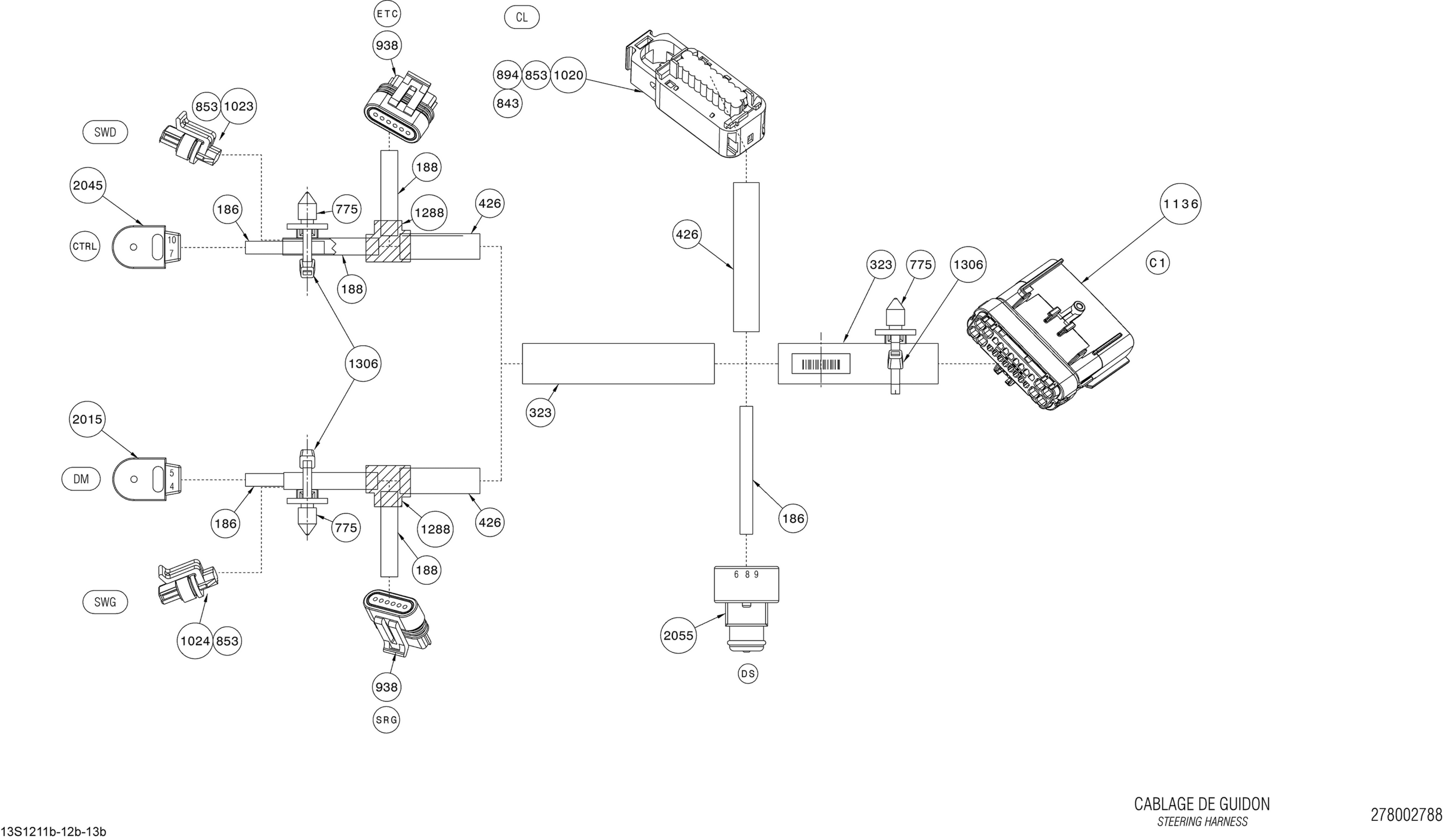 Схема узла: Electrical Harness Steering
