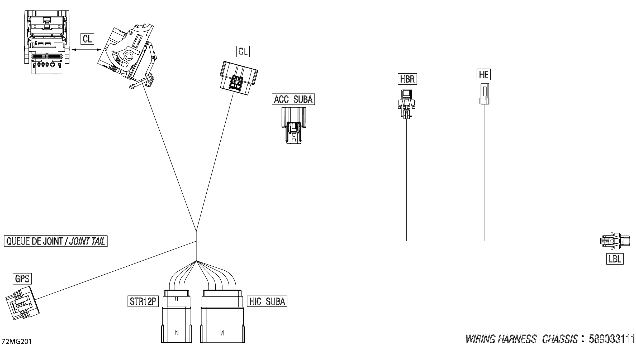 Electric - Hood Wiring Harness