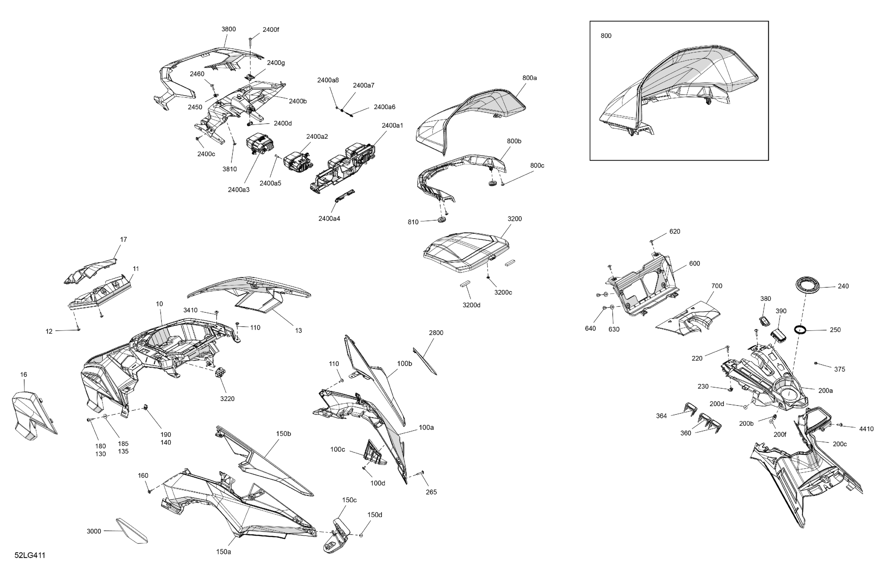Body - Hood Section and WindShield