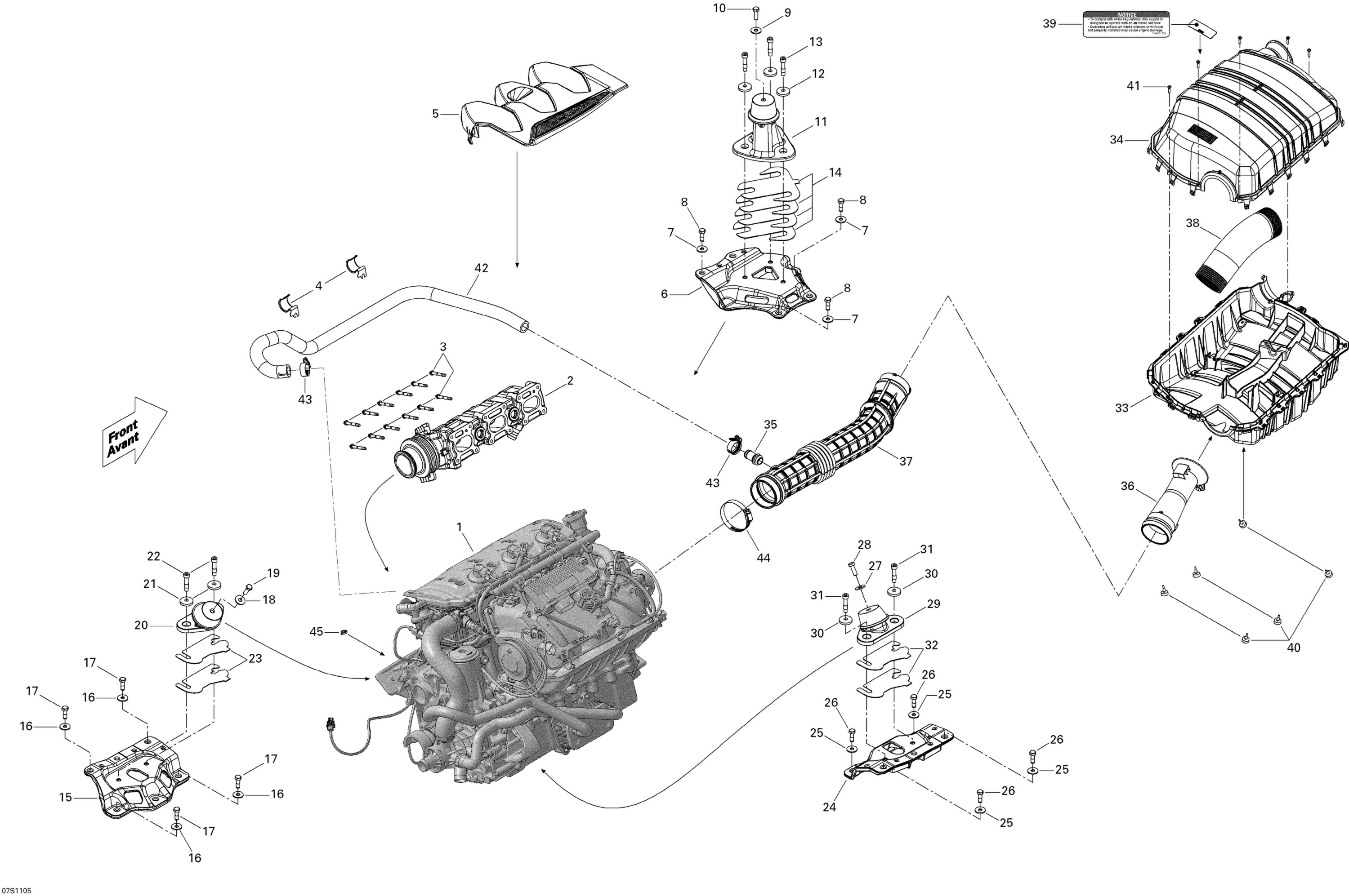 Engine And Air Intake Silencer