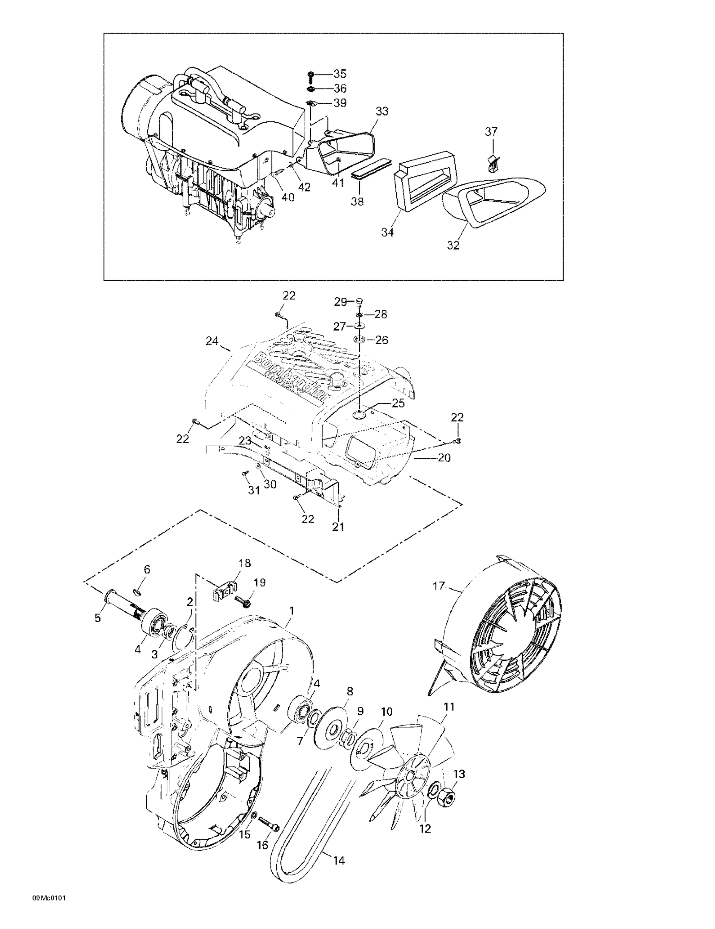 Схема узла: Cooling System And Fan