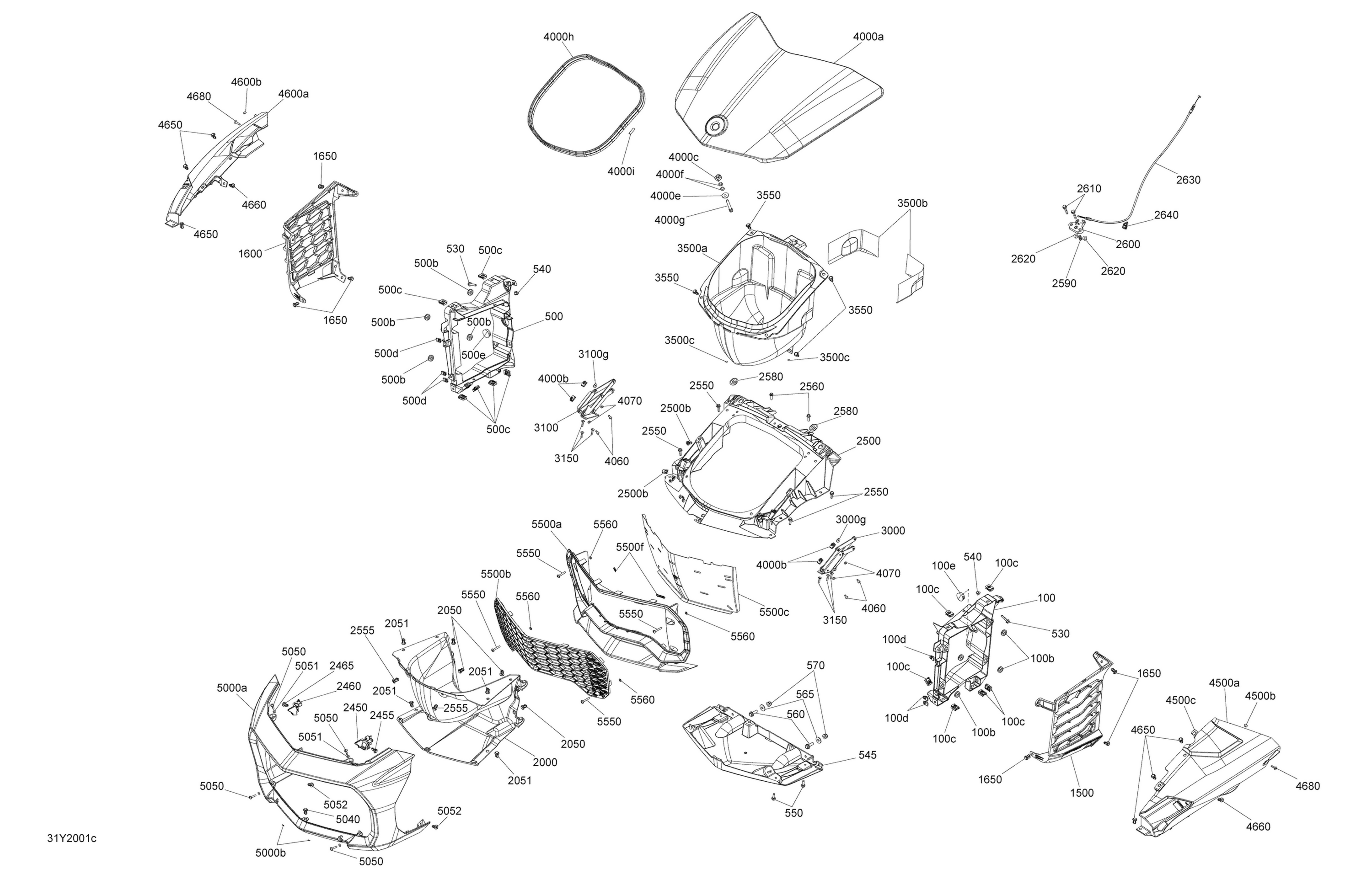 Body And Accessories Storage Tray