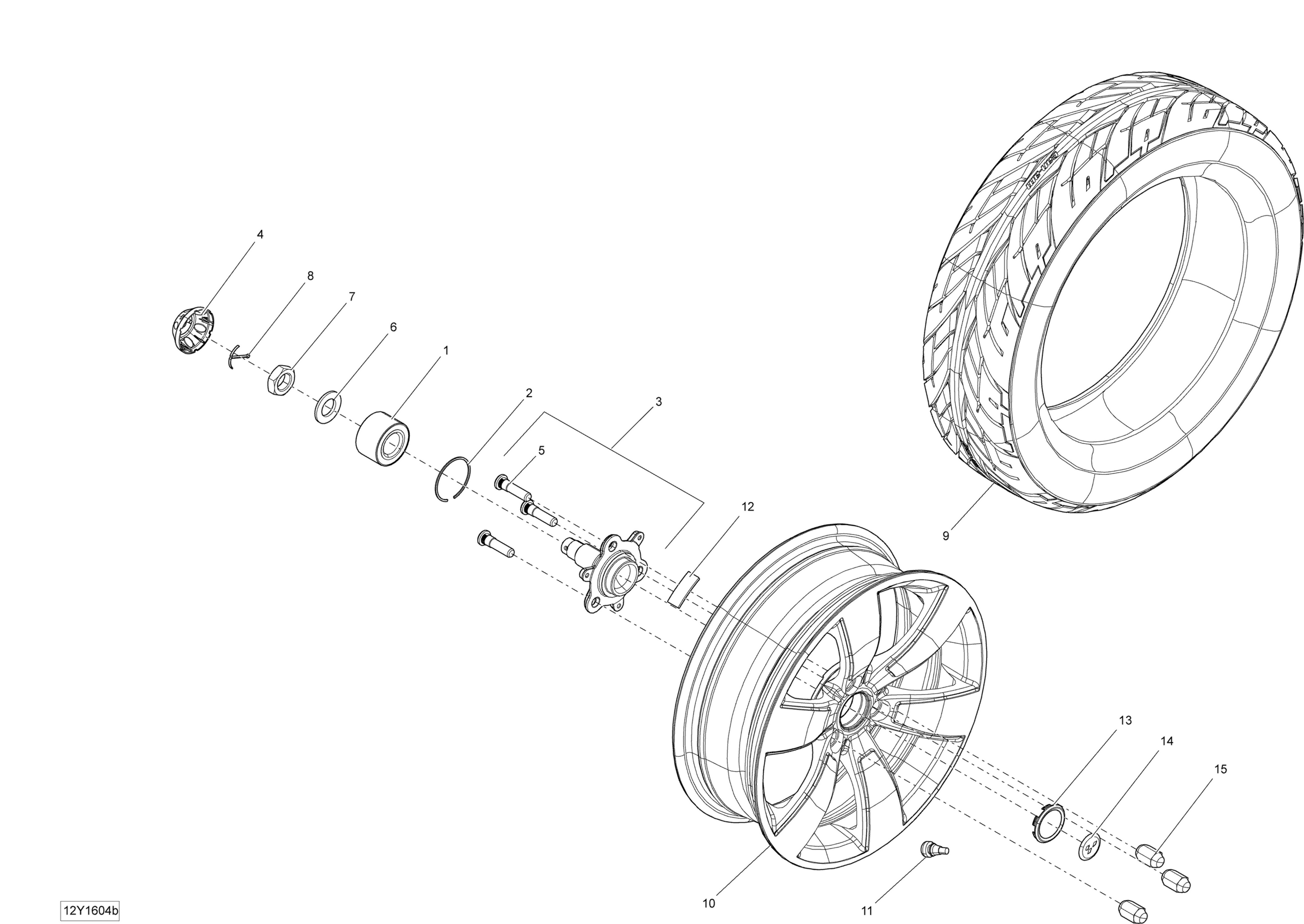 Схема узла: Drive System, Front - Except Package LTD
