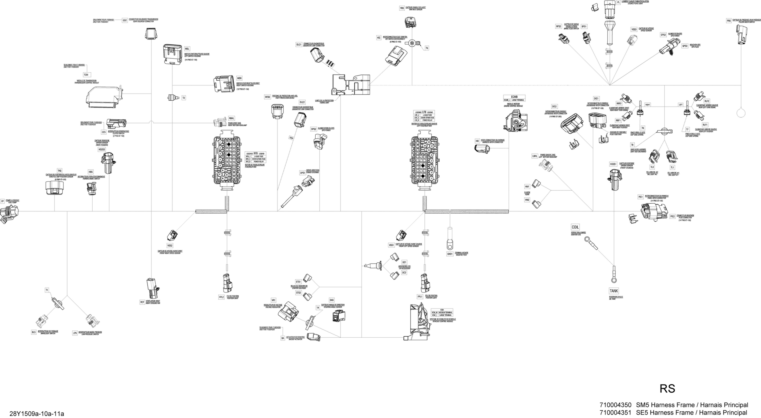 Схема узла: Electrical Harness Frame SE5_28Y1509a