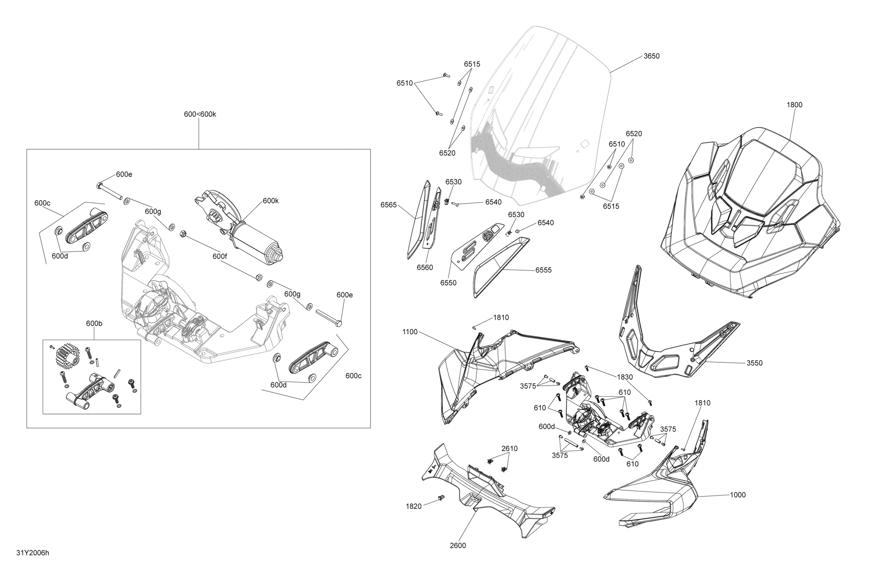 Схема узла: Body And Accessories Upper Console & Windshield
