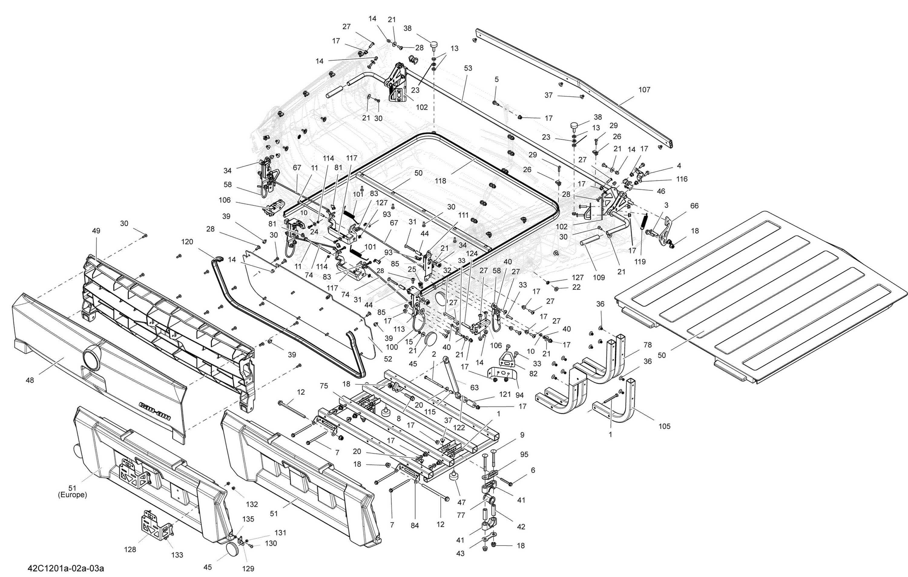 Схема узла: Rear Cargo Box 1 Common Parts