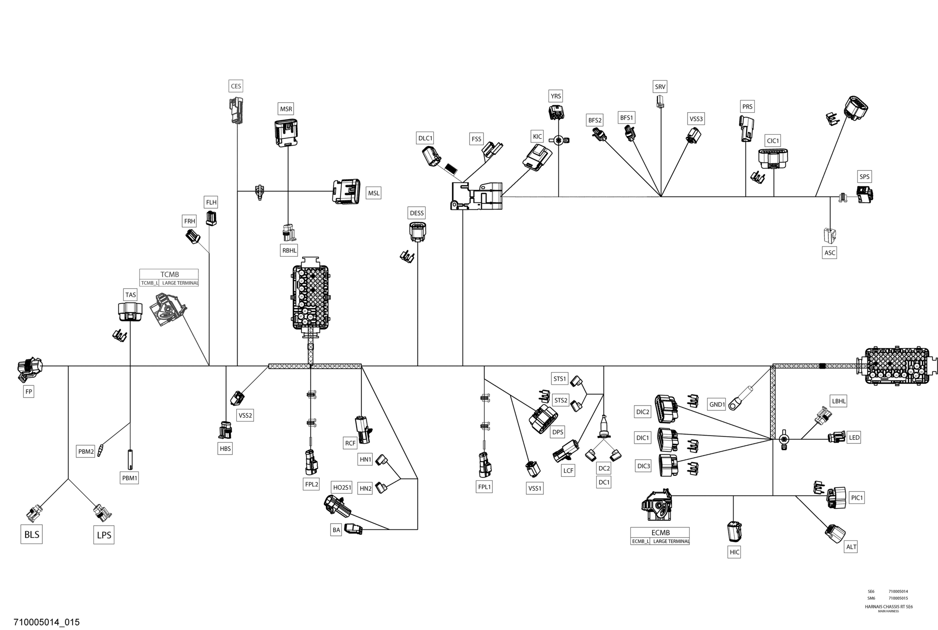 Схема узла: Electrical Harness - Main SE6