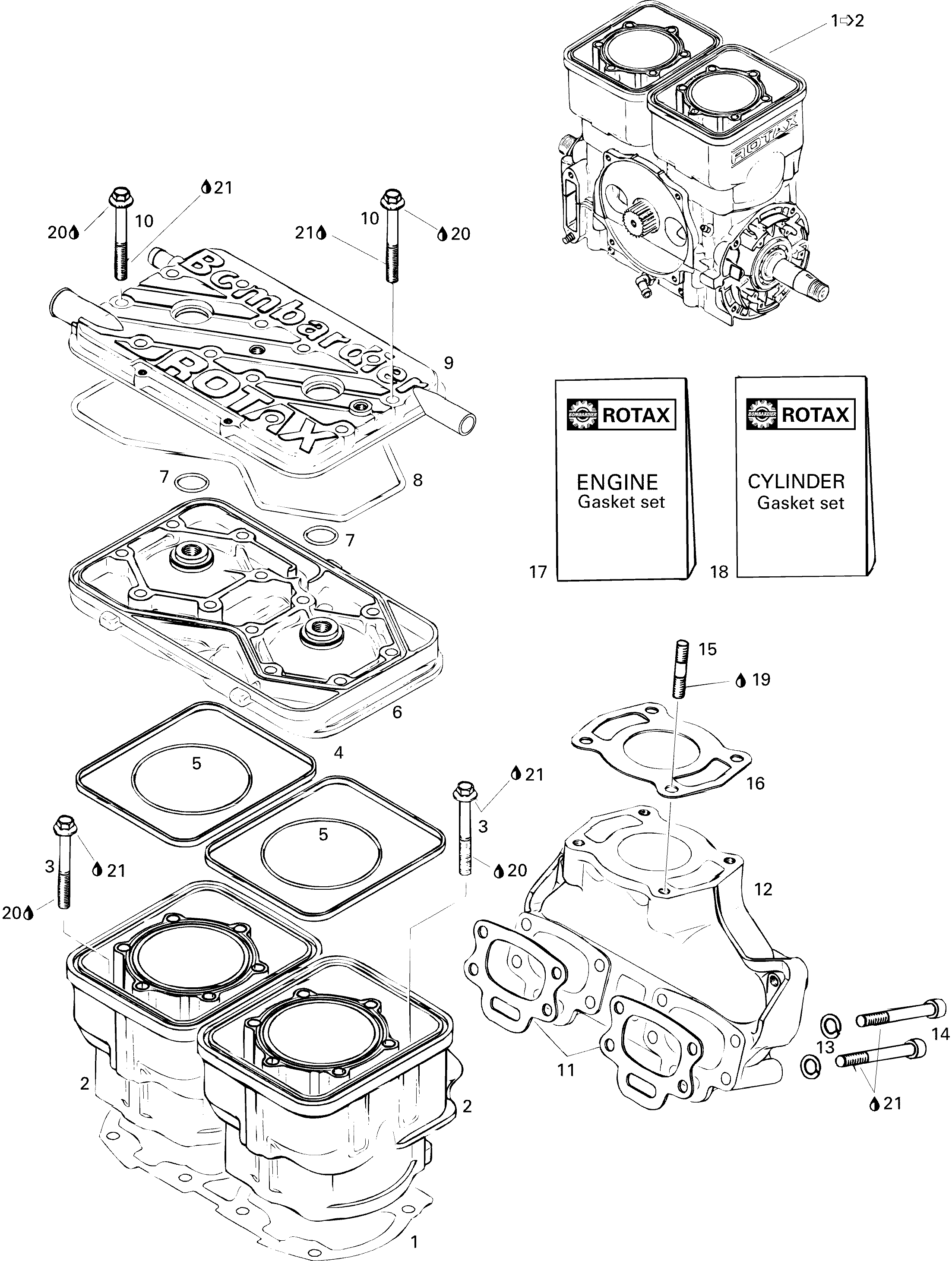 Cylinder And Exhaust Manifold