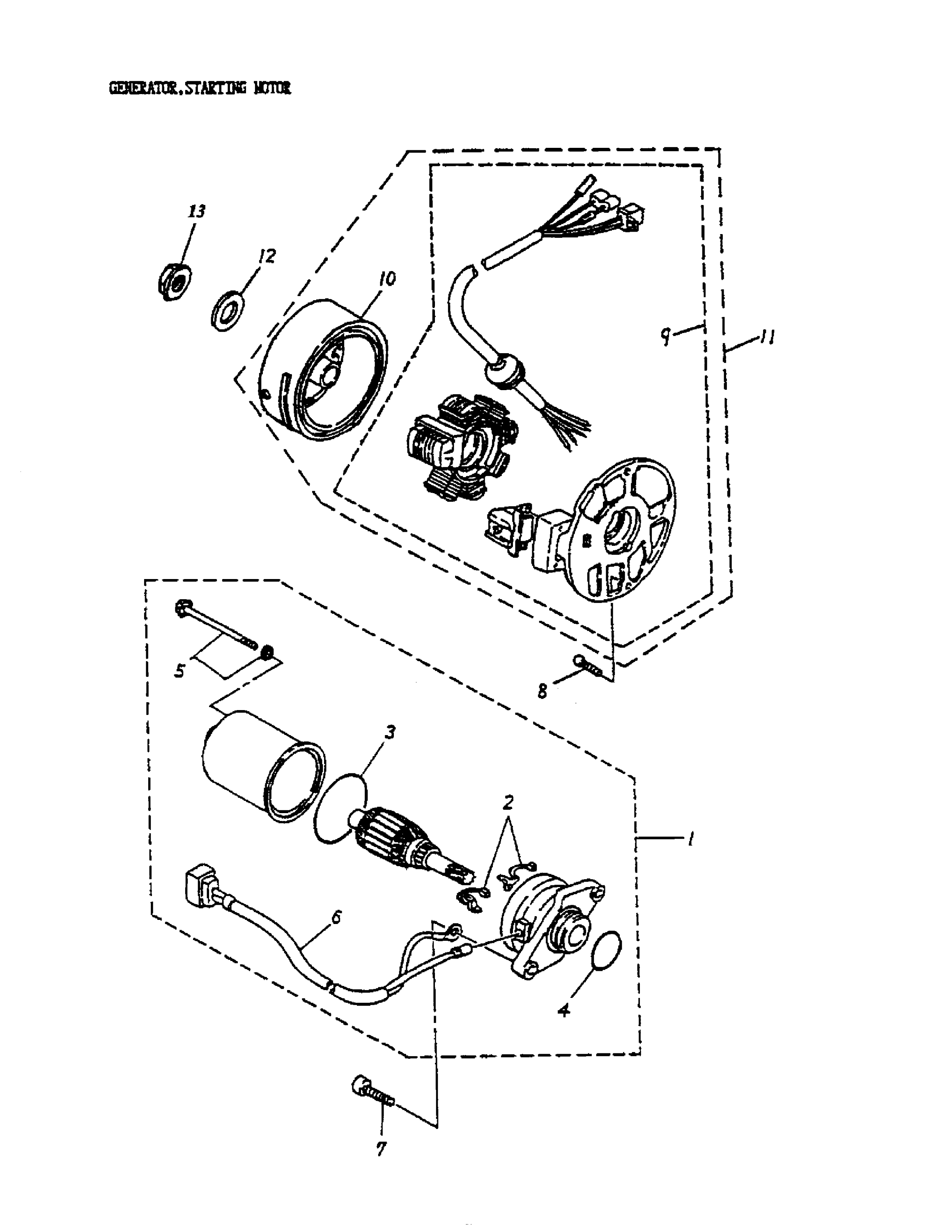 Generator, Starting Motor 166-12