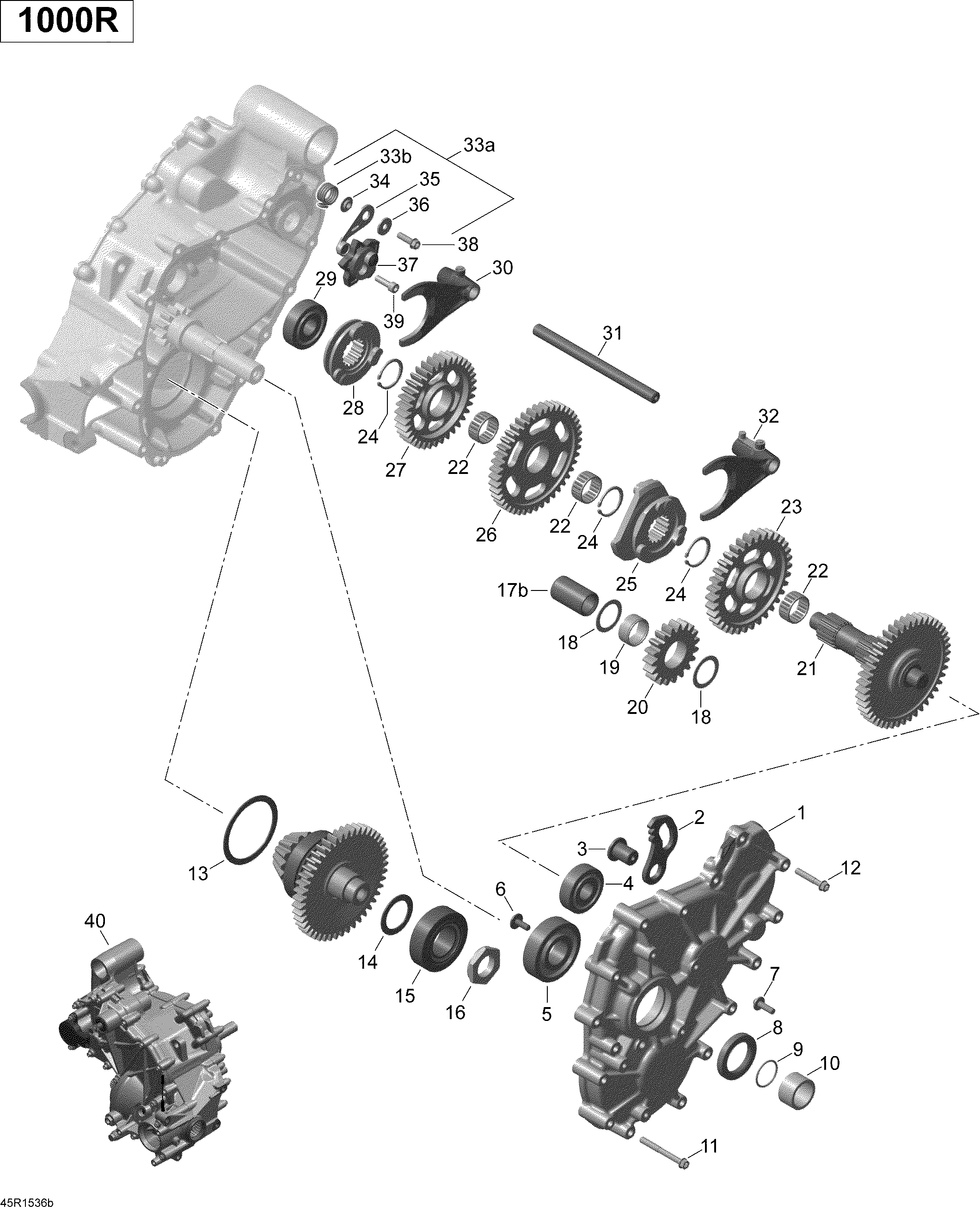 Схема узла: Gear Box 2_45R1513b