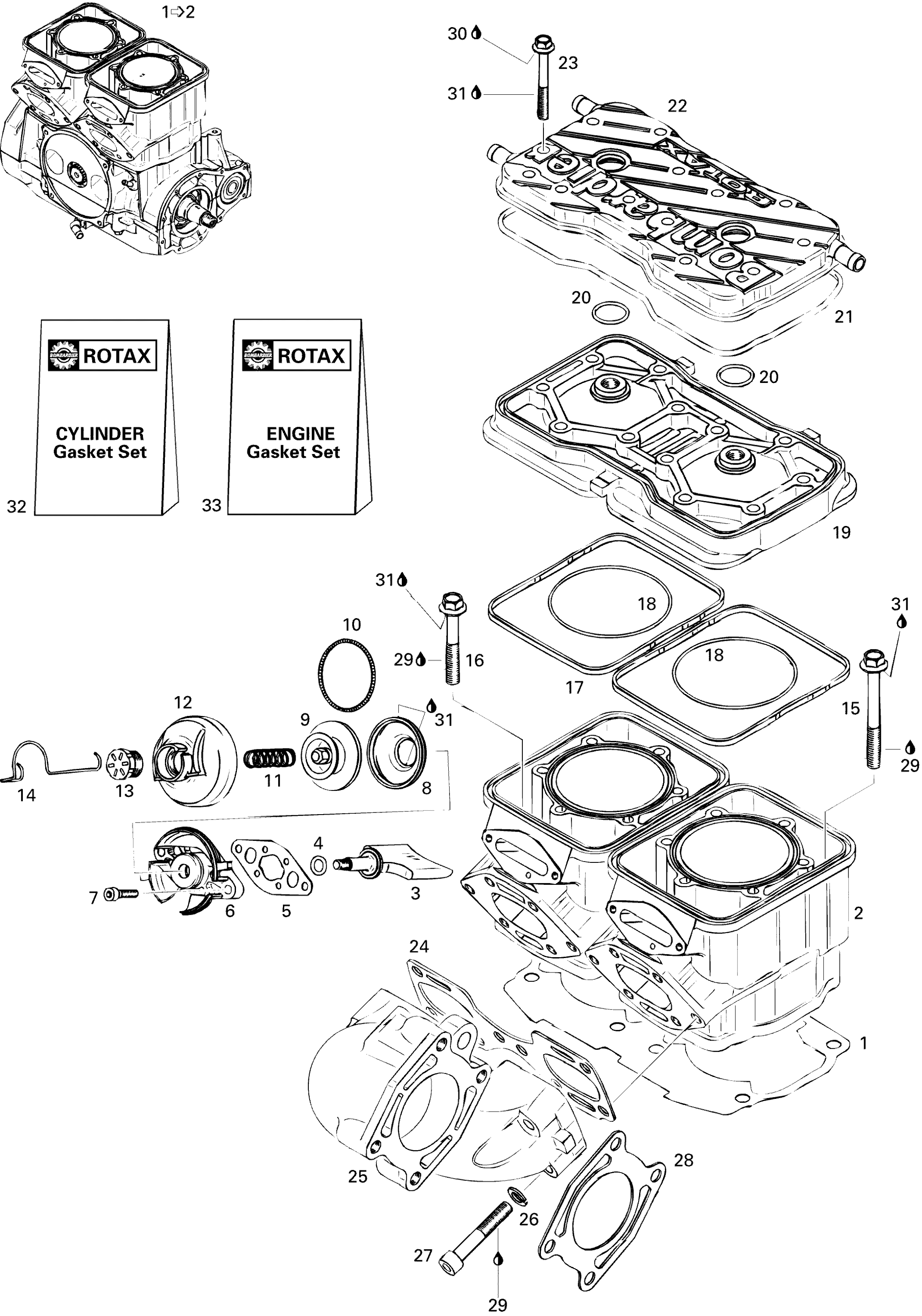 Cylinder And Exhaust Manifold