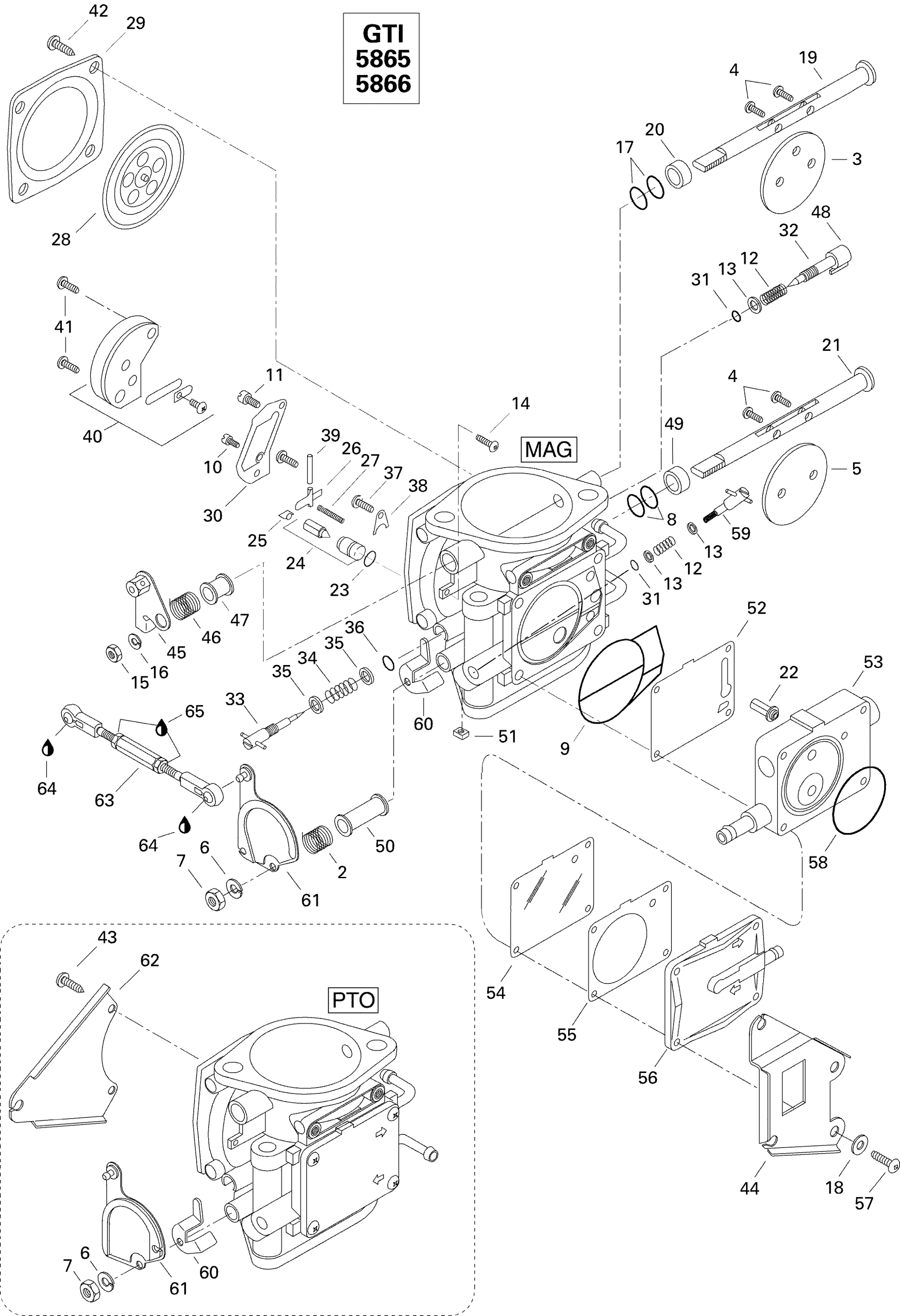 Схема узла: Carburetor PTO 717