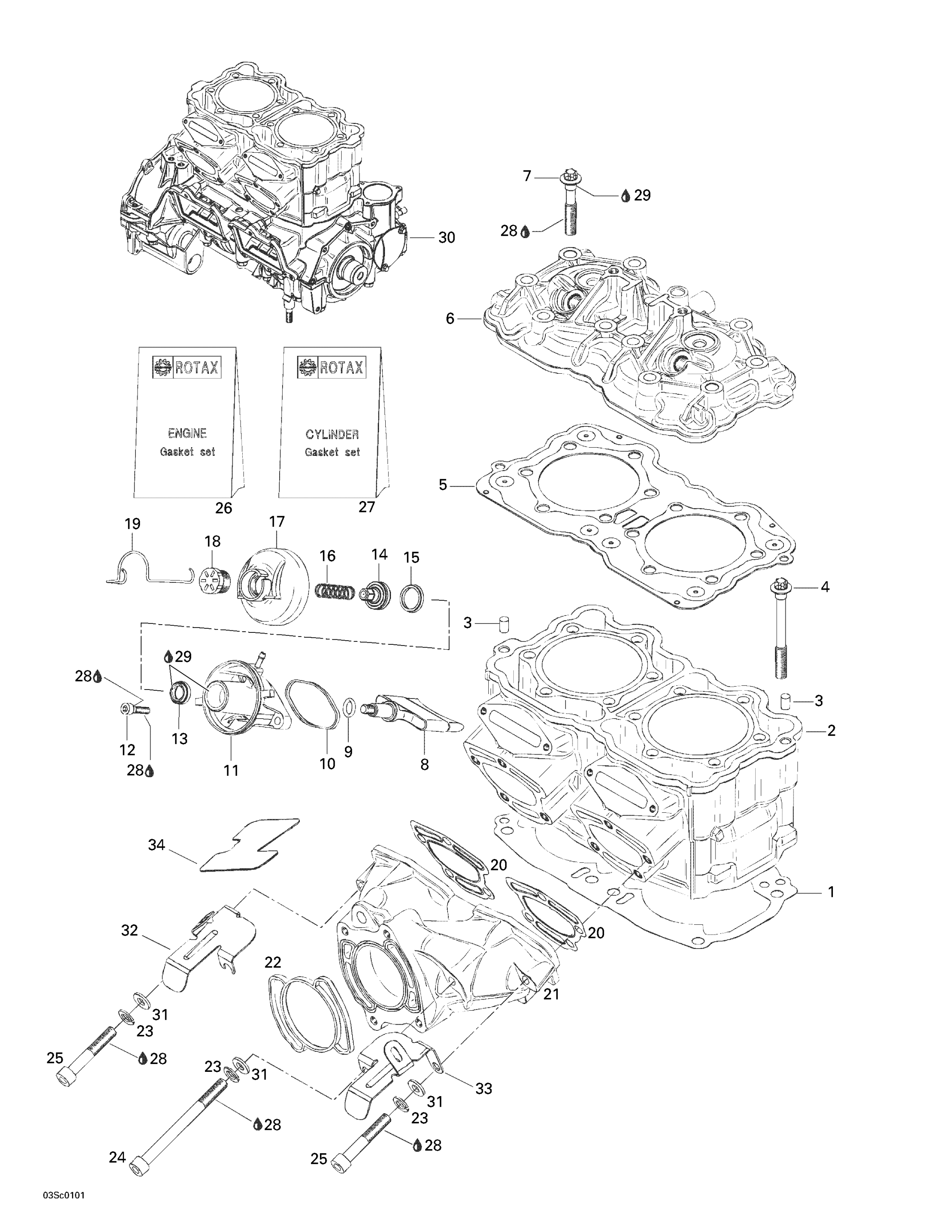 Cylinder, Exhaust Manifold