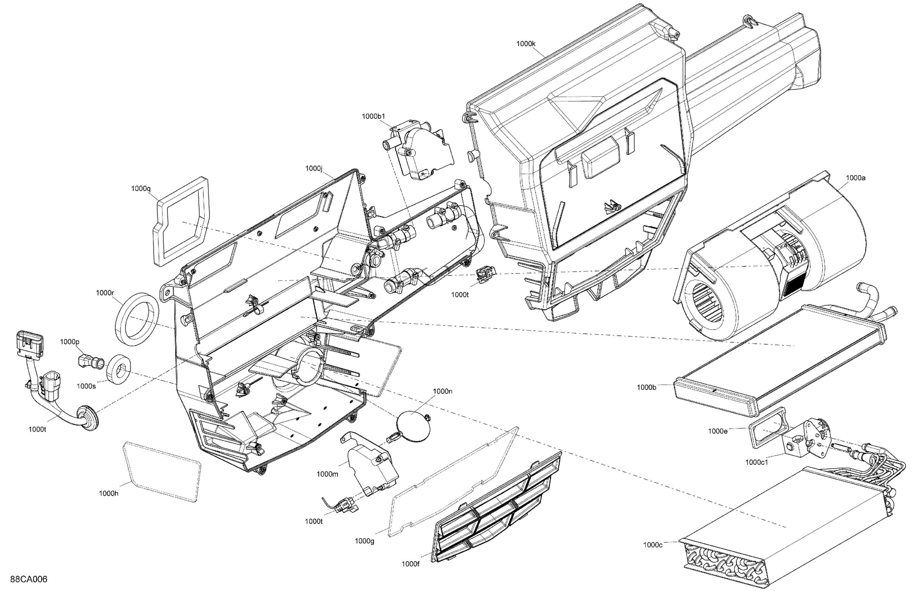 Схема узла: Body - Enclosure Cab - Air Conditioning Unit