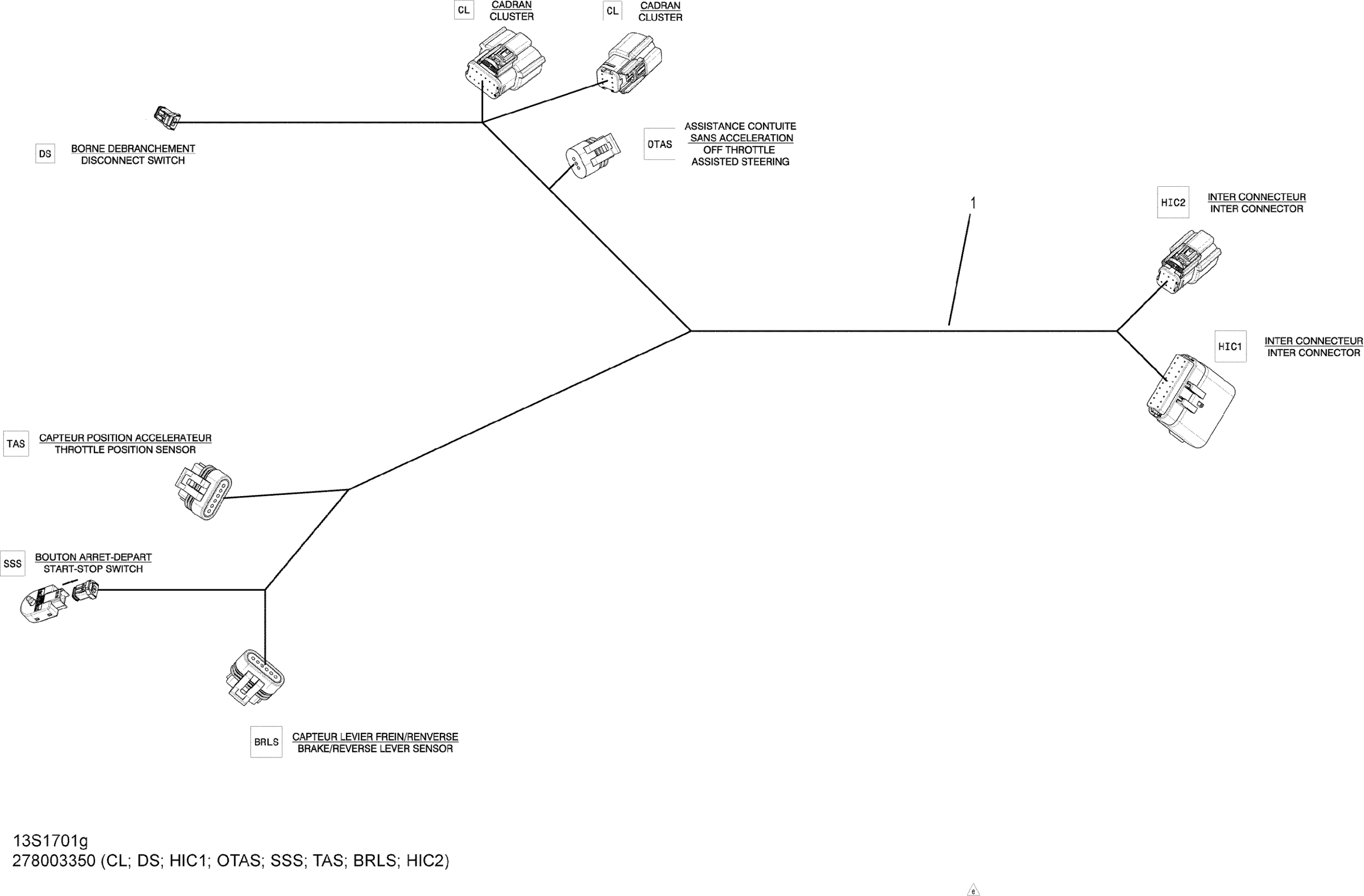 Electrical Harness - Steering, Package Base with iBR
