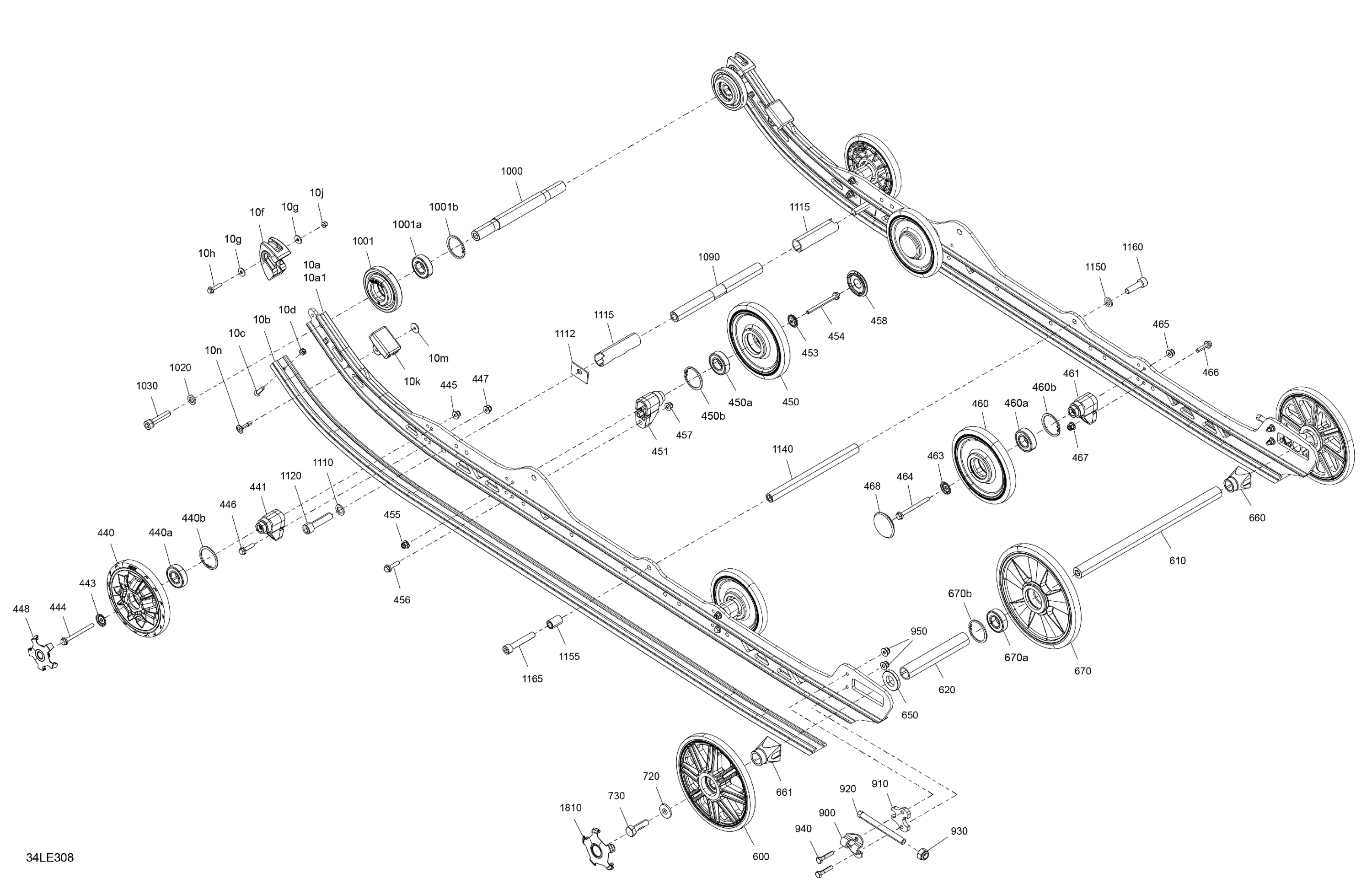 Схема узла: Suspension - Rear - Lower Section