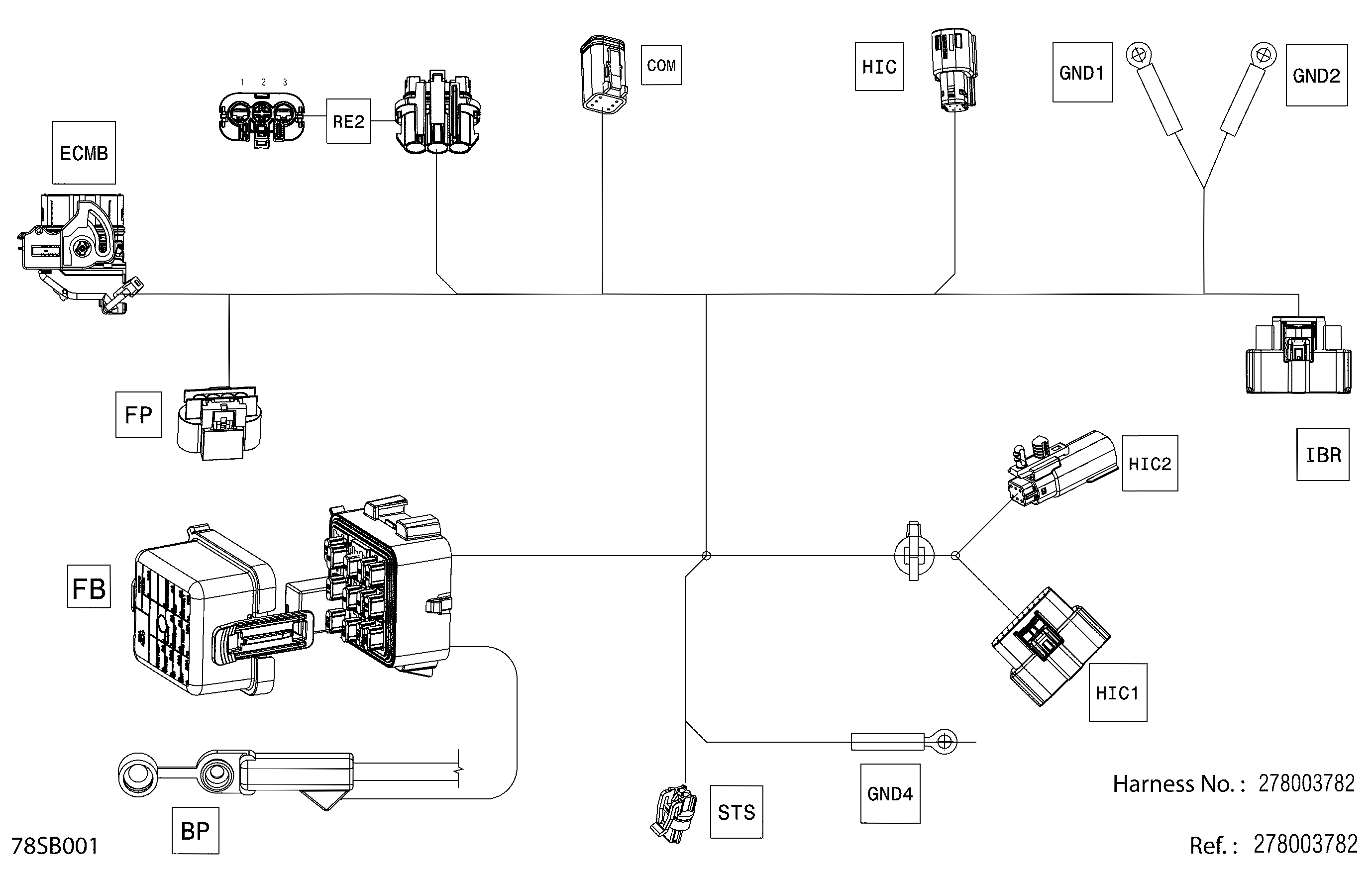 Схема узла: Electric - Main Harness - 278003782