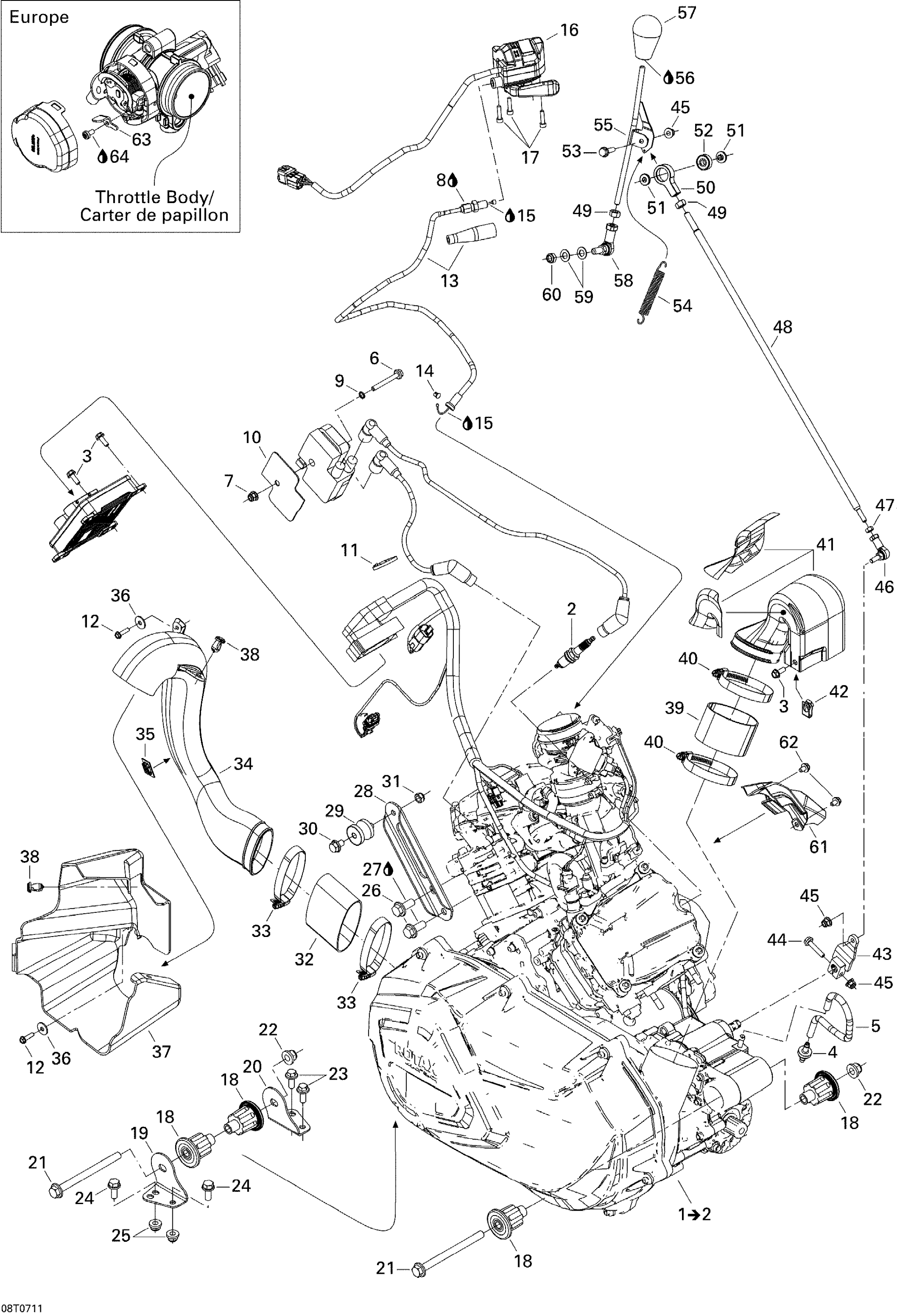 Схема узла: Engine And Engine Support