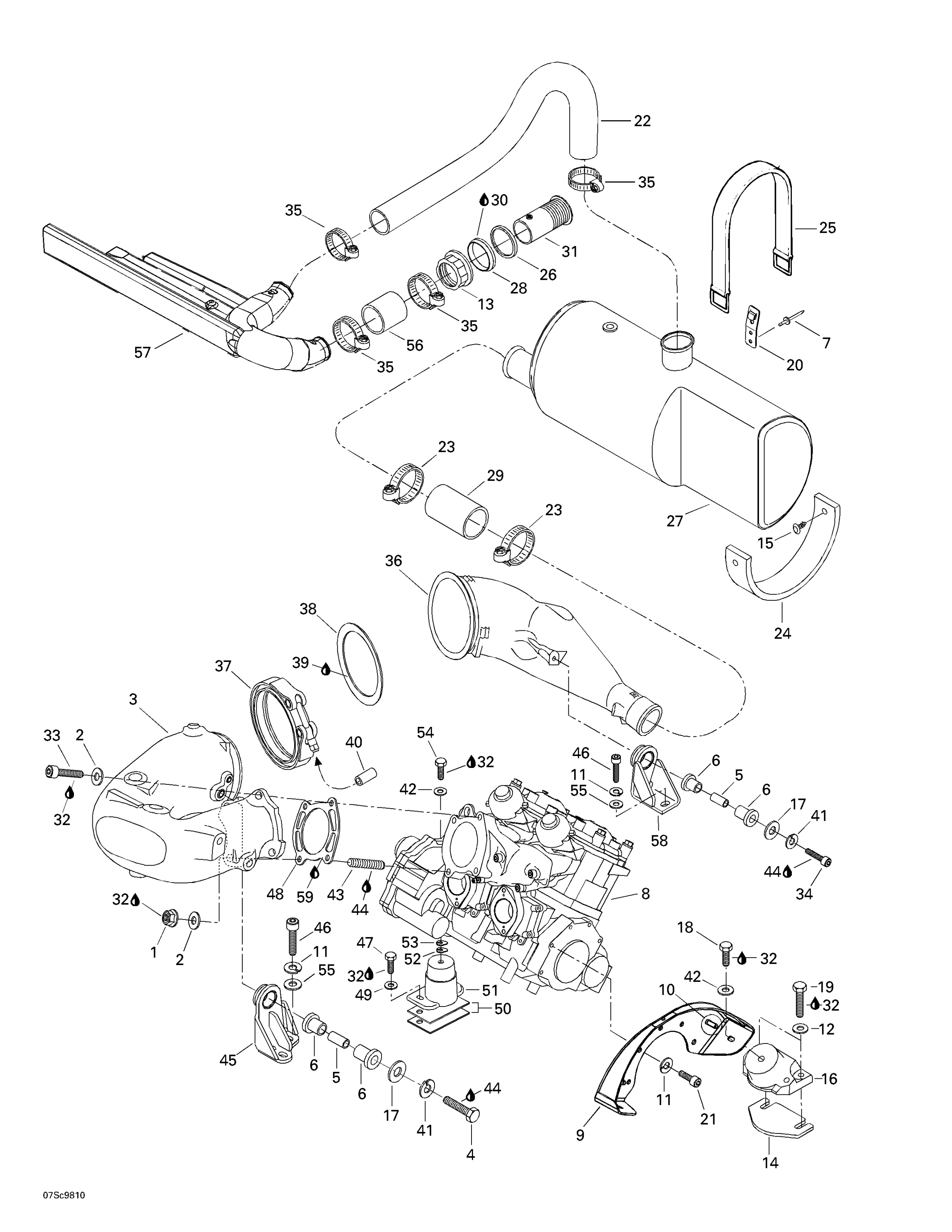 Engine Support And Muffler