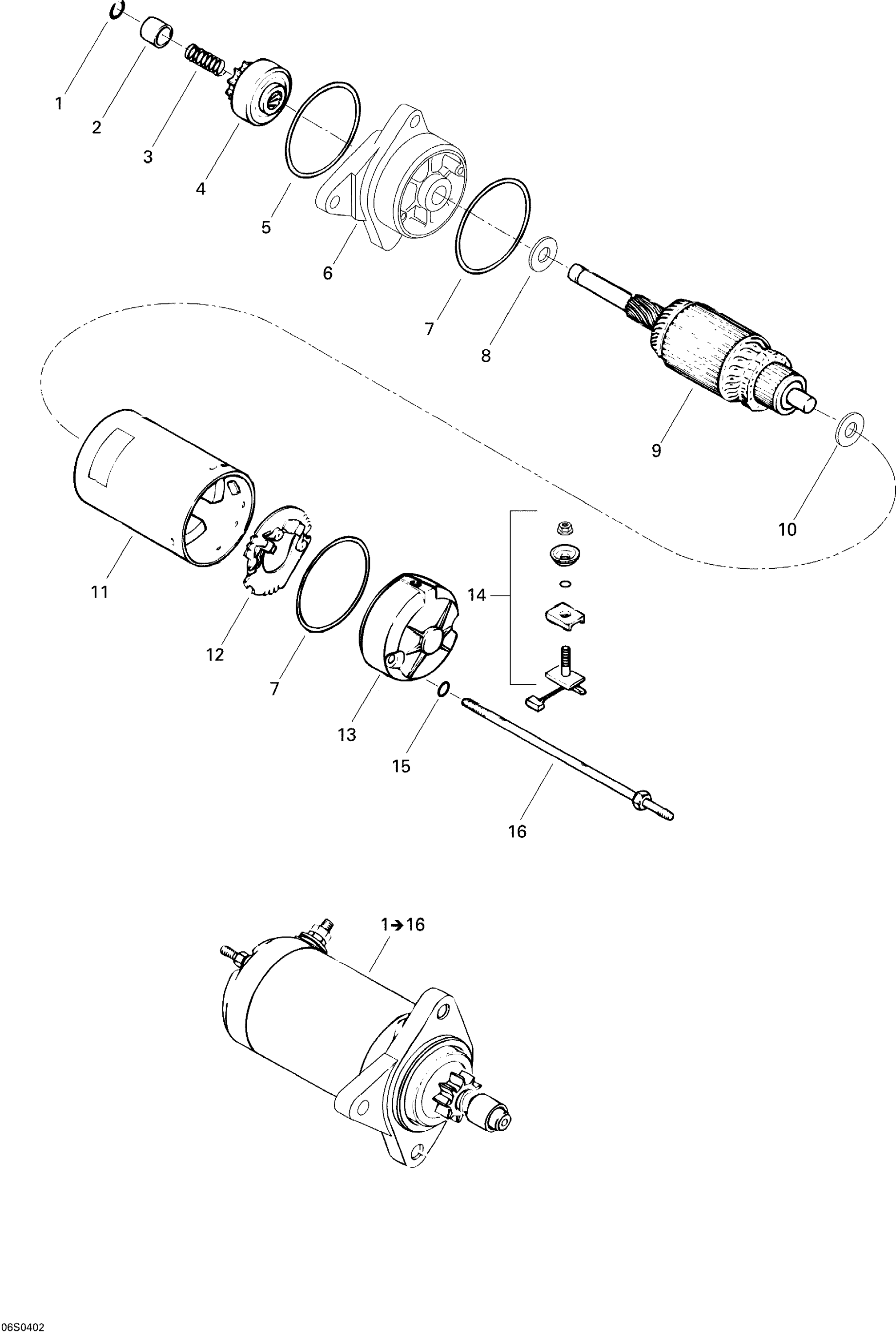 Схема узла: Electric Starter