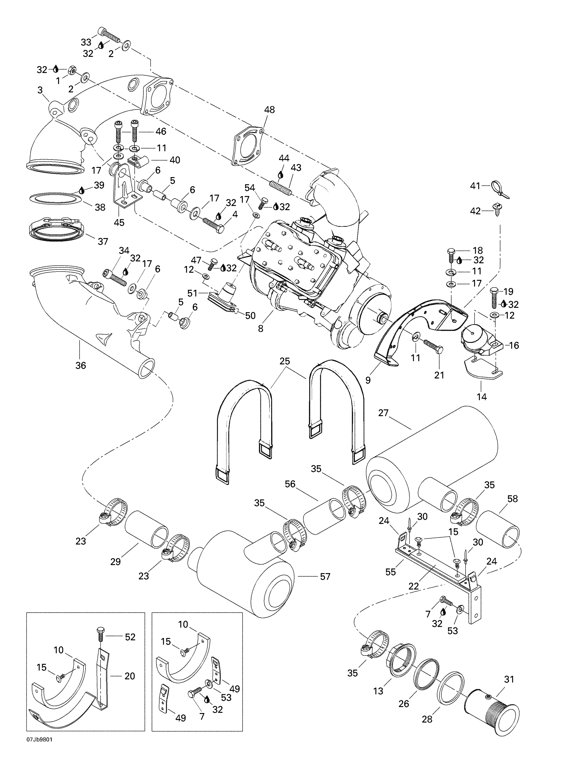 Engine Support And Muffler