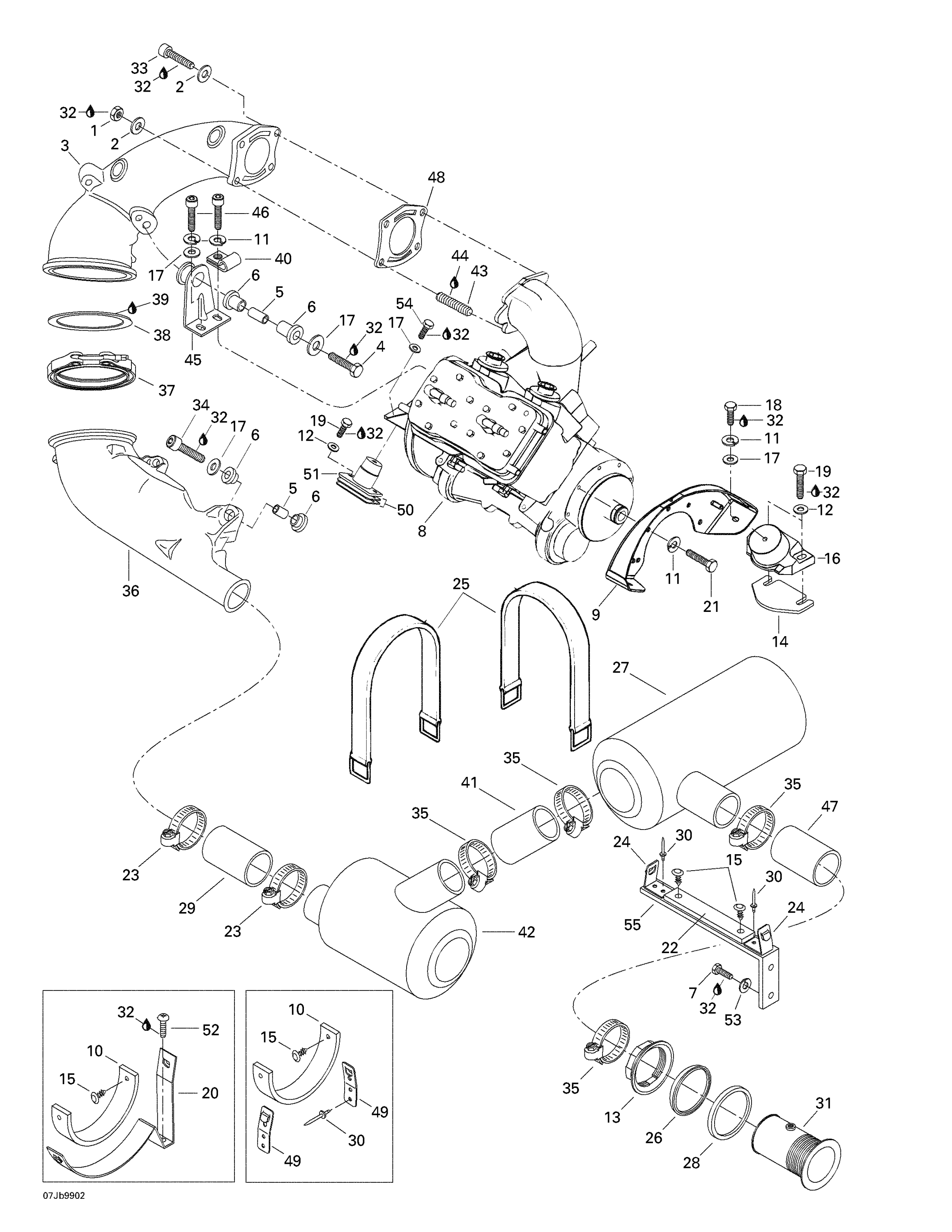 Engine Support And Muffler