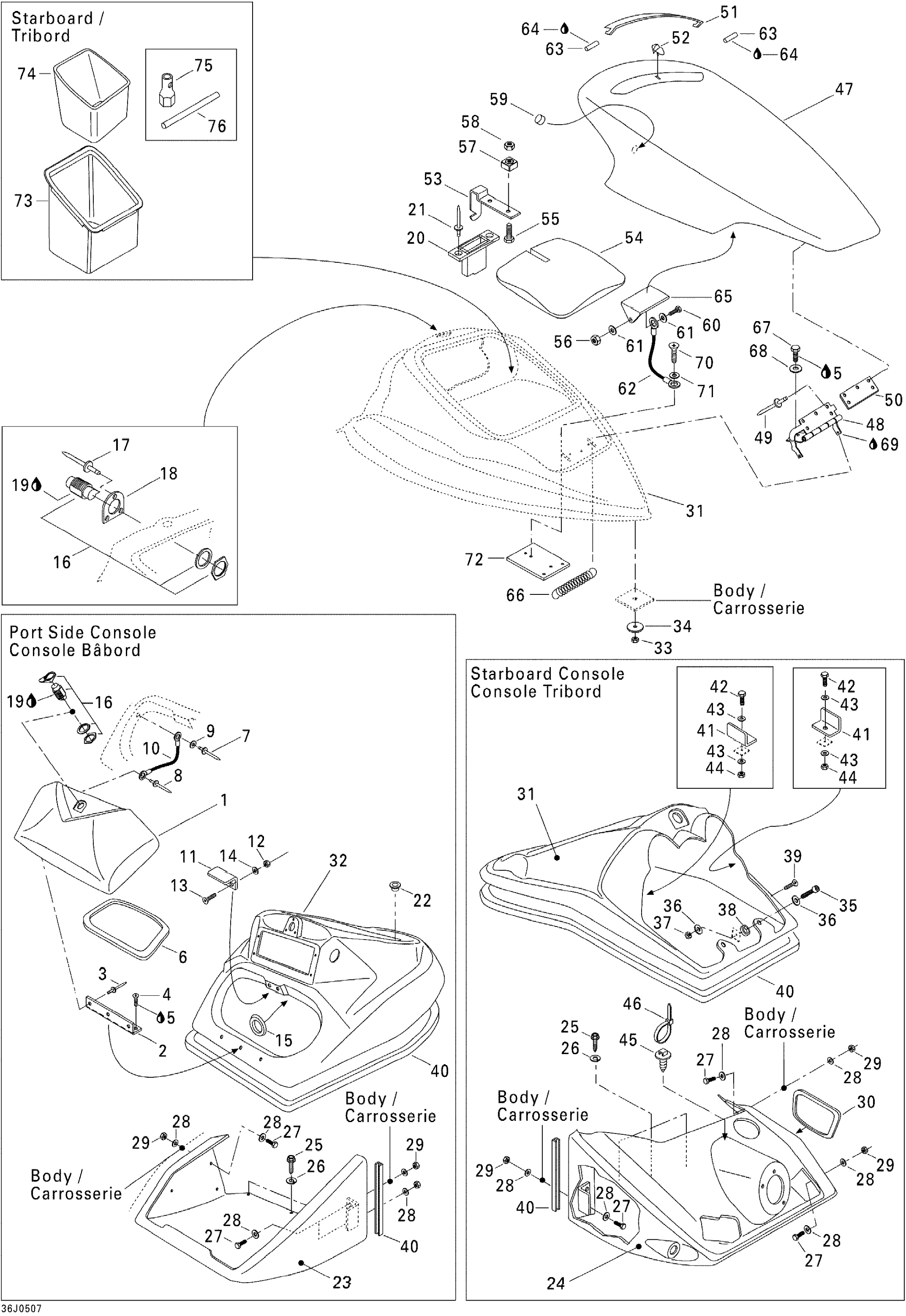 Front Console And Glove Box