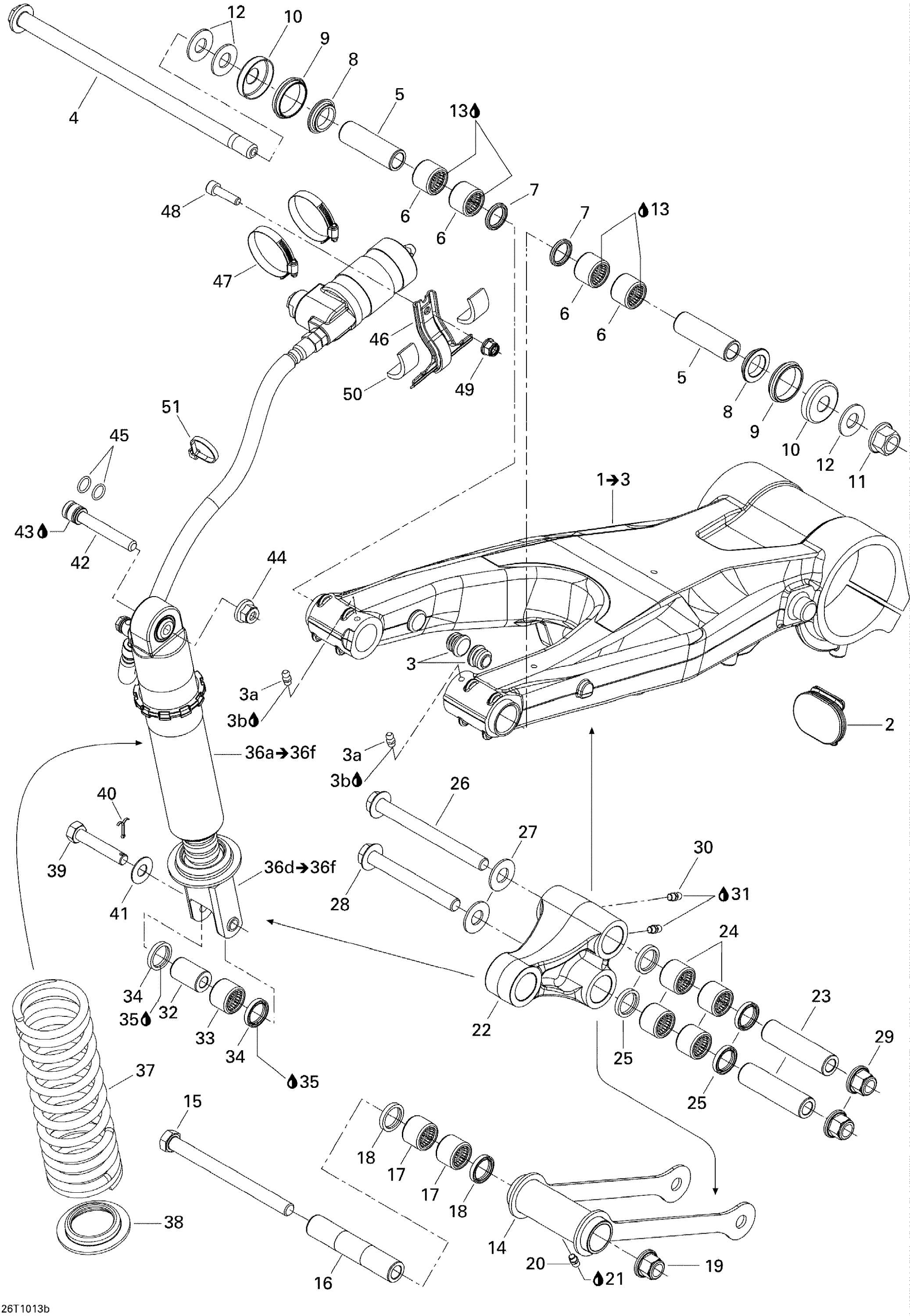 Схема узла: Rear Suspension Xmx