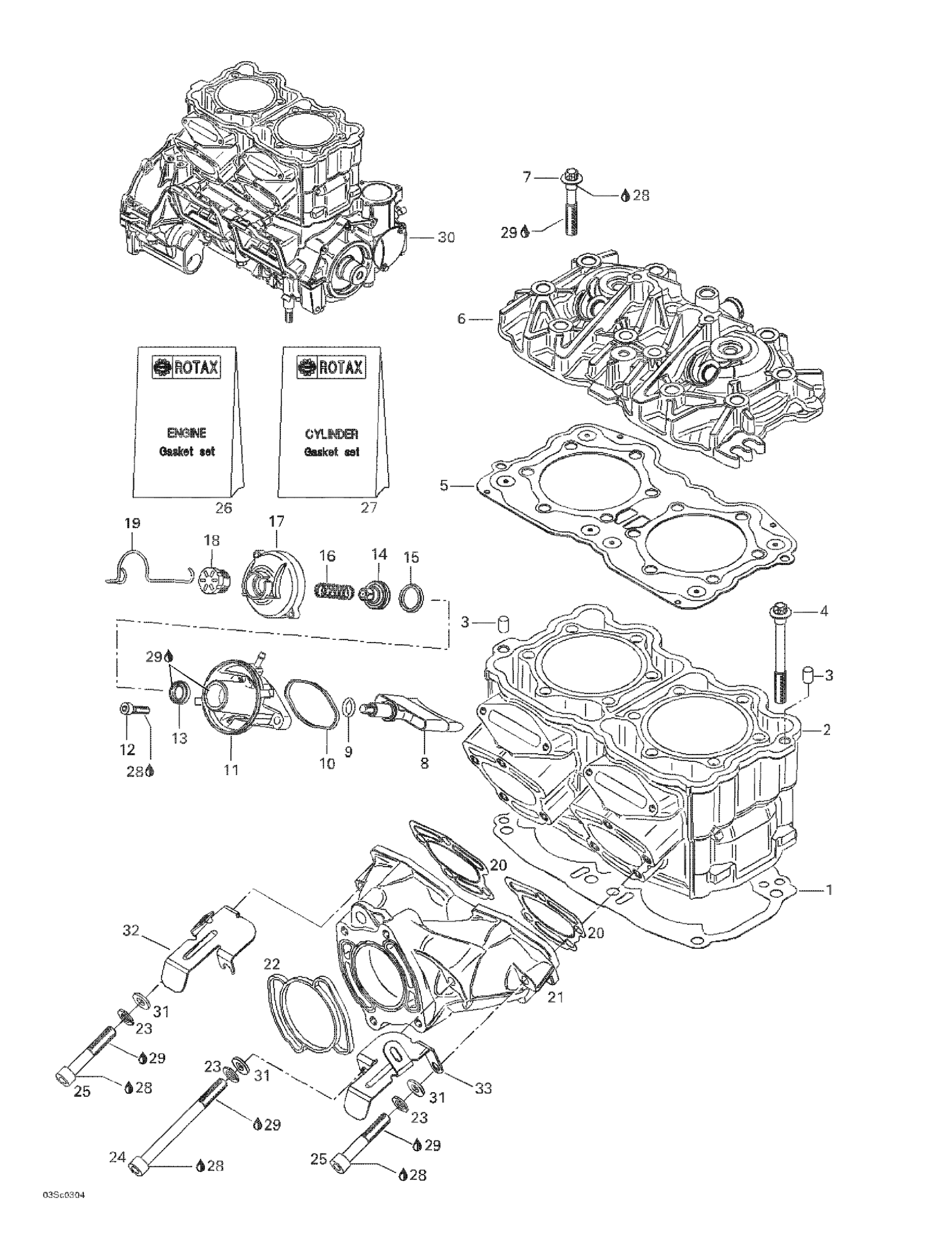 Схема узла: Cylinder, Exhaust Manifold