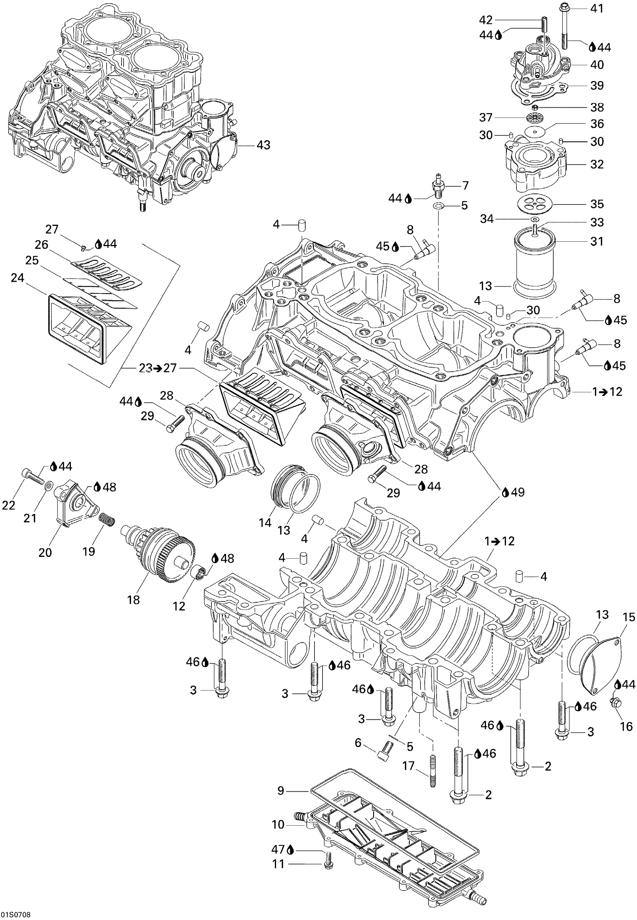 Схема узла: Crankcase And Reed Valve