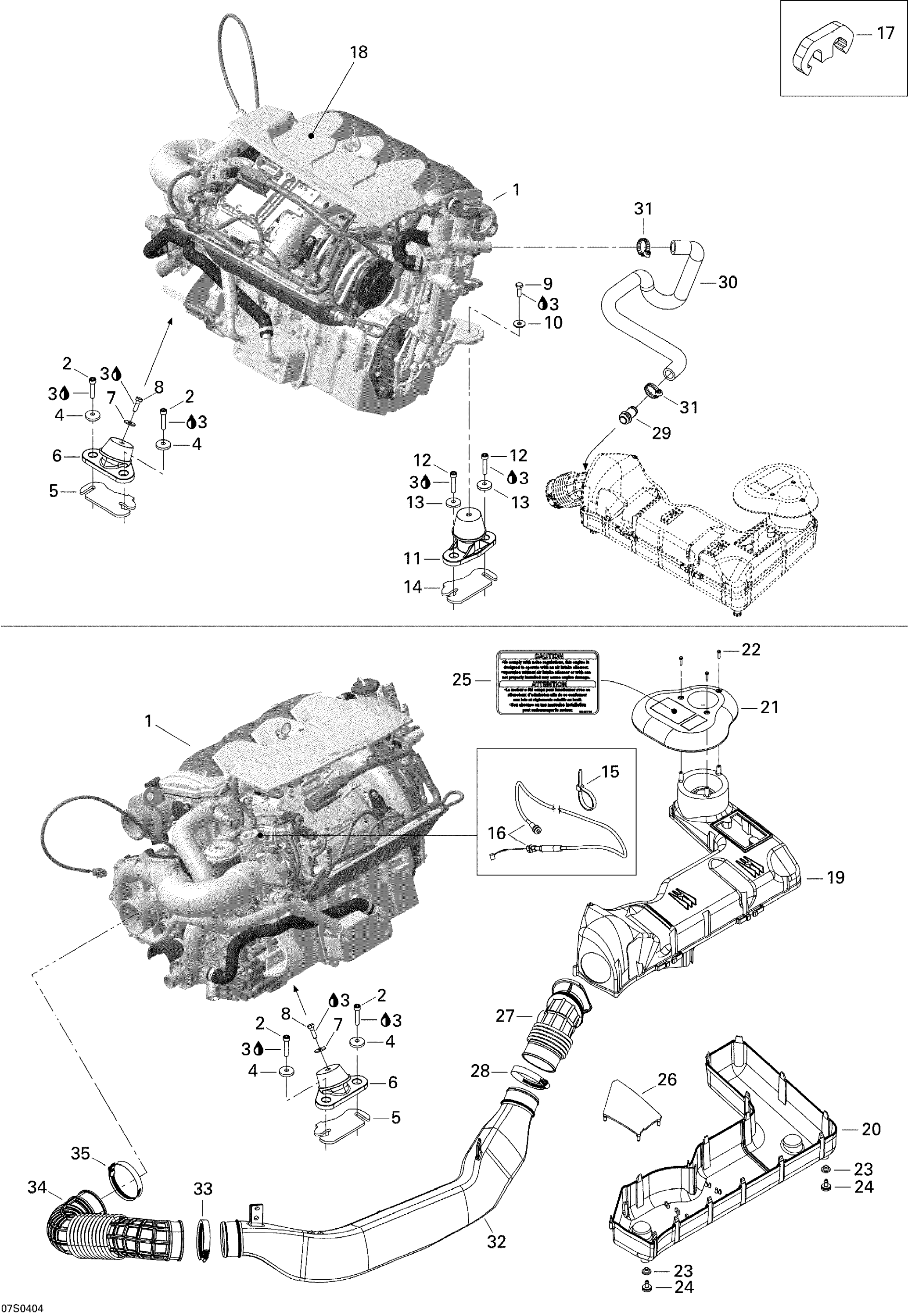 Engine Support And Air Intake
