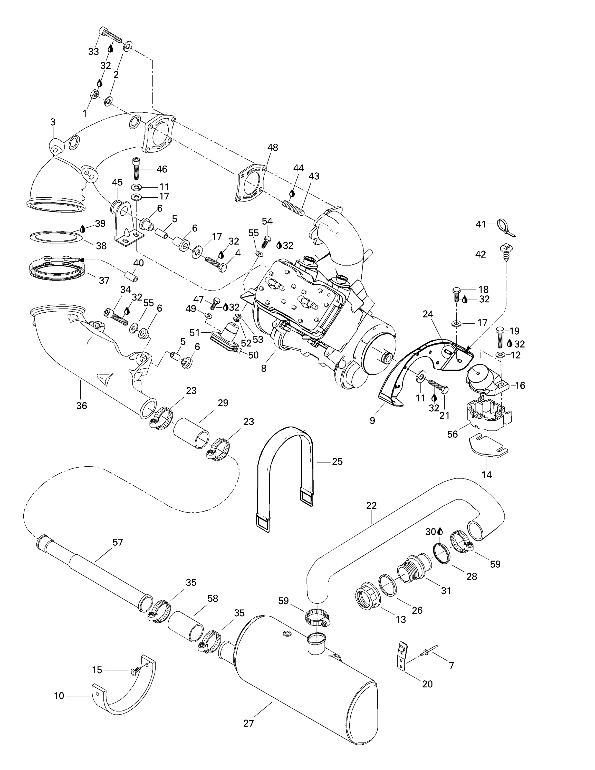 Engine Support And Muffler