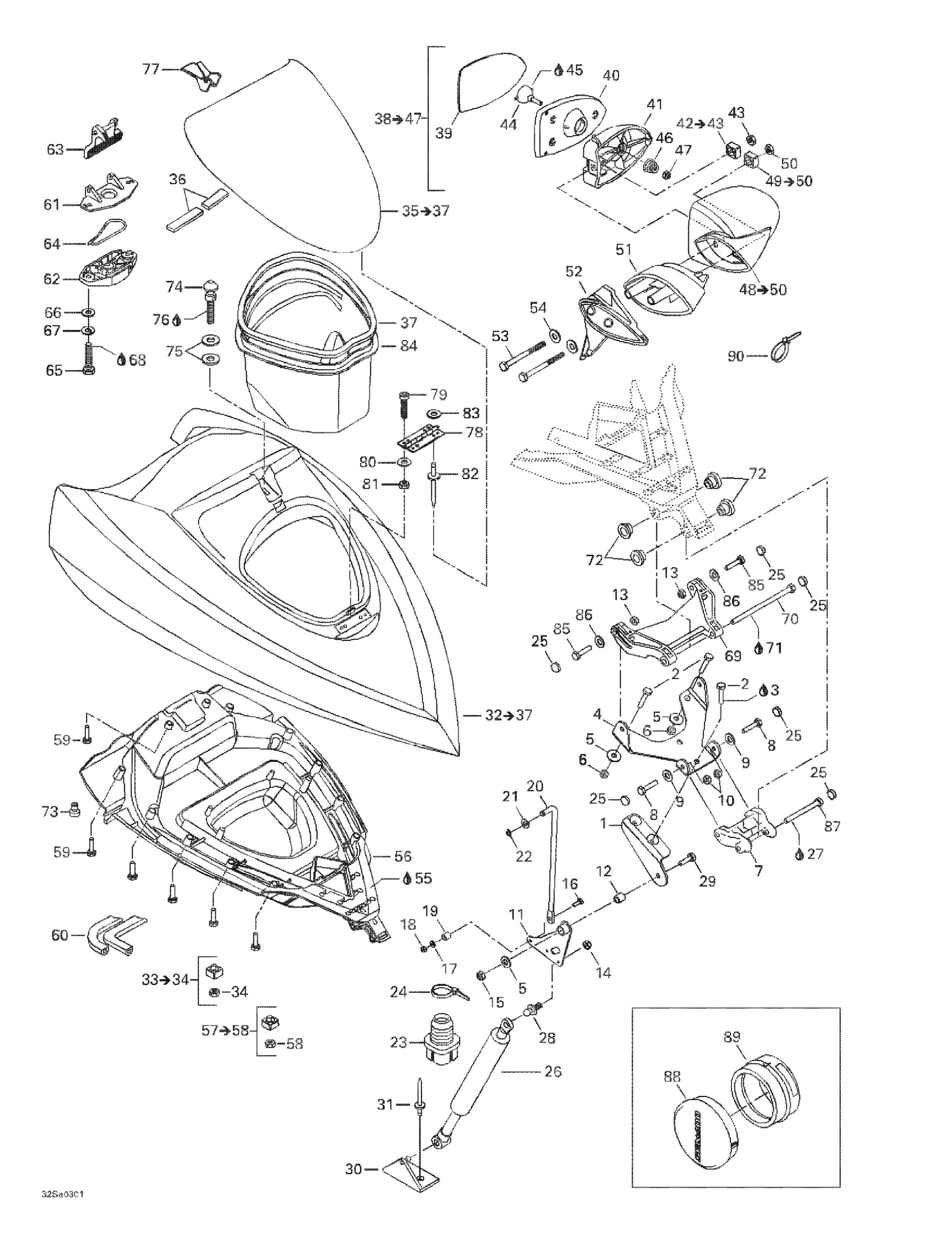 Схема узла: Front Storage Compartment