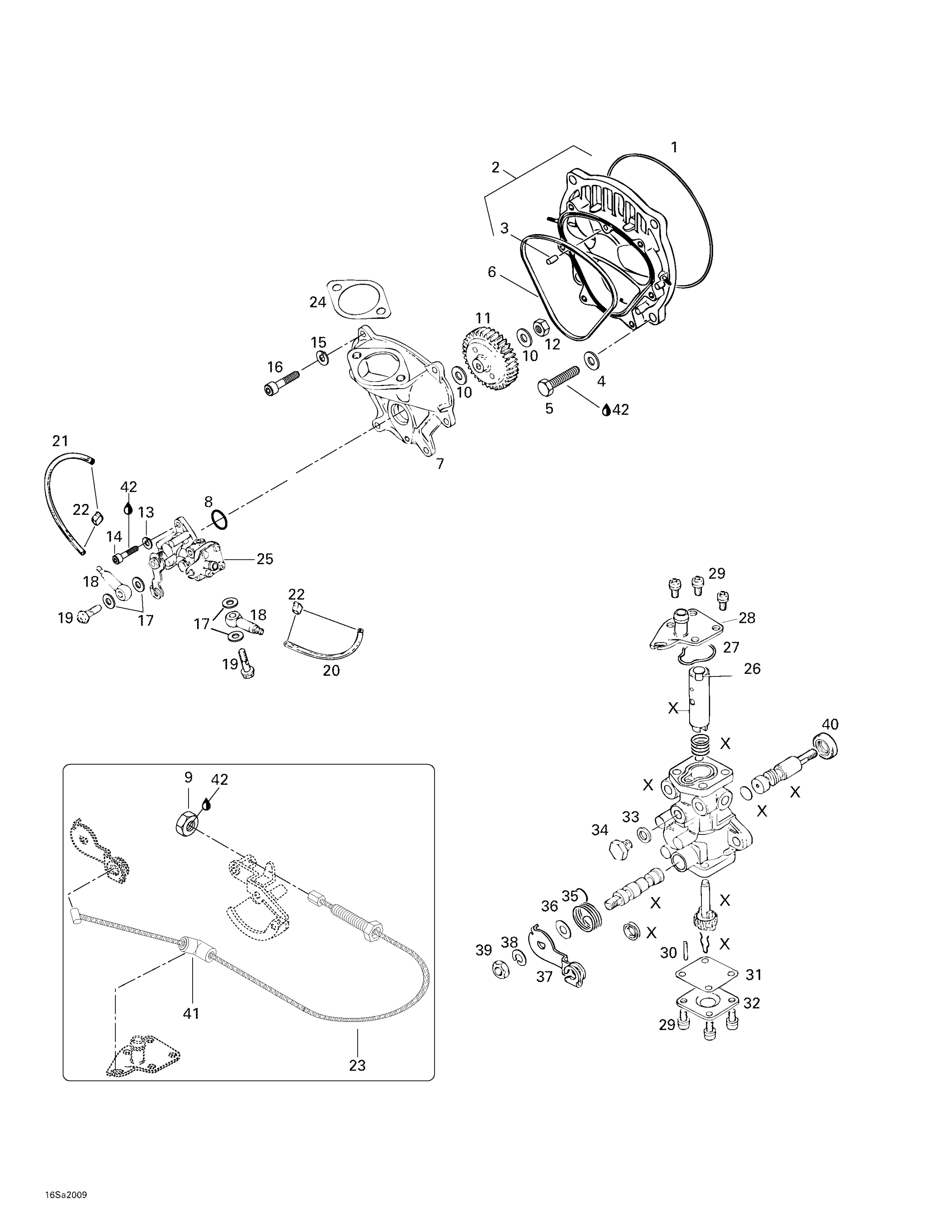Схема узла: Oil Injection System, Oil Pump