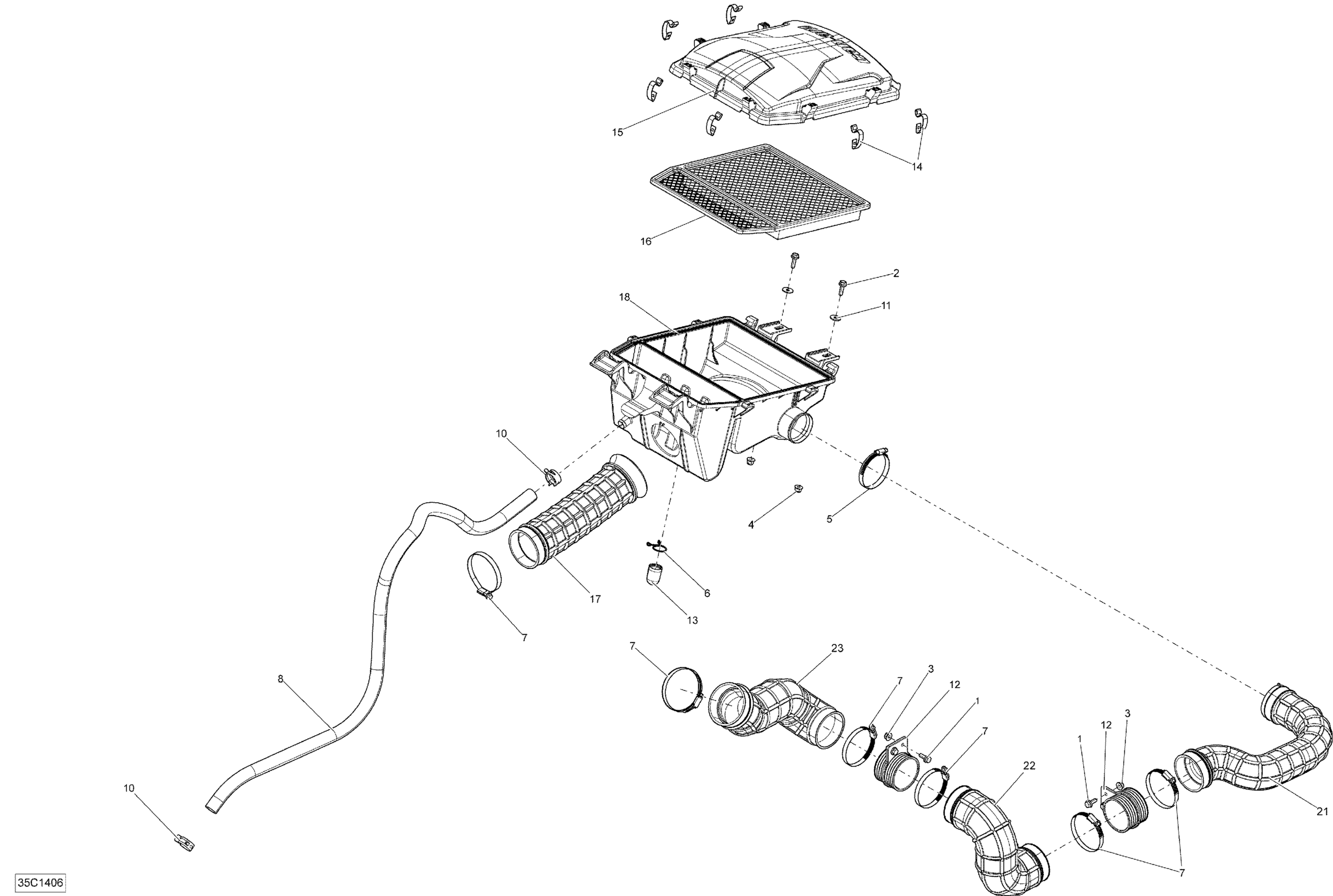 Схема узла: Air Intake _35C1406